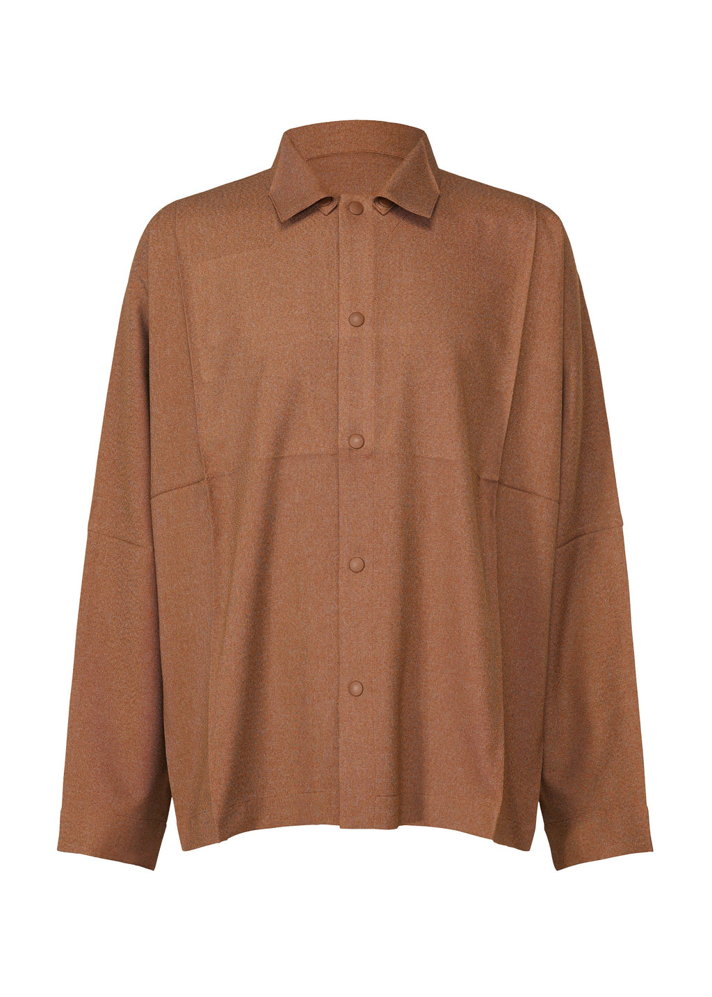 Wool Like Compact Shirt - BROWN