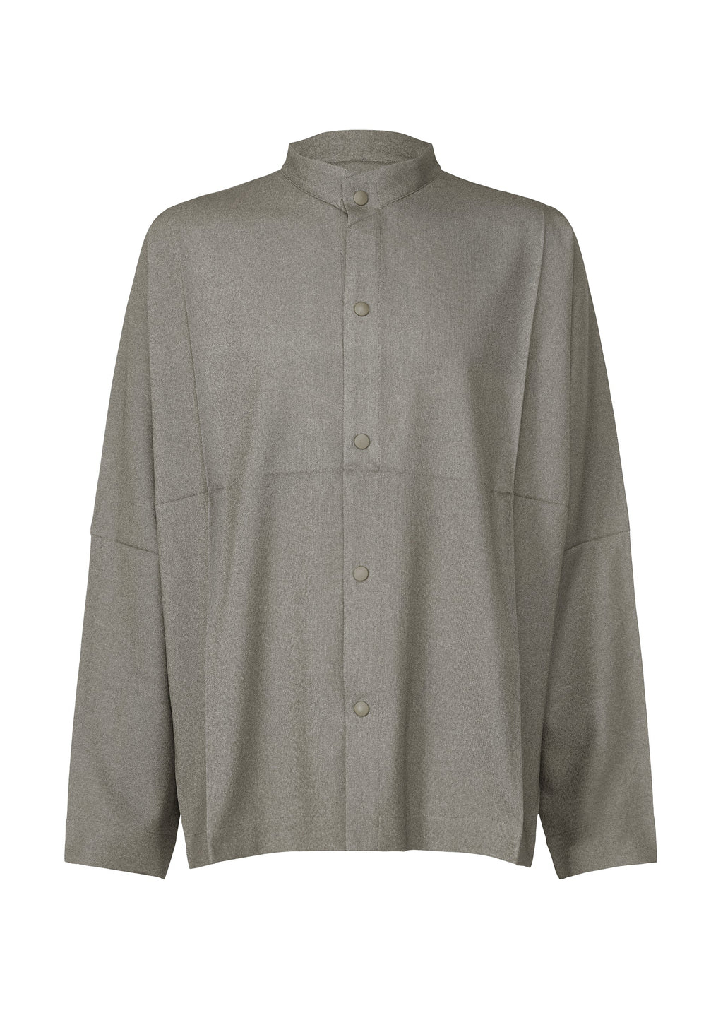 Wool Like Compact Shirt - GRAY