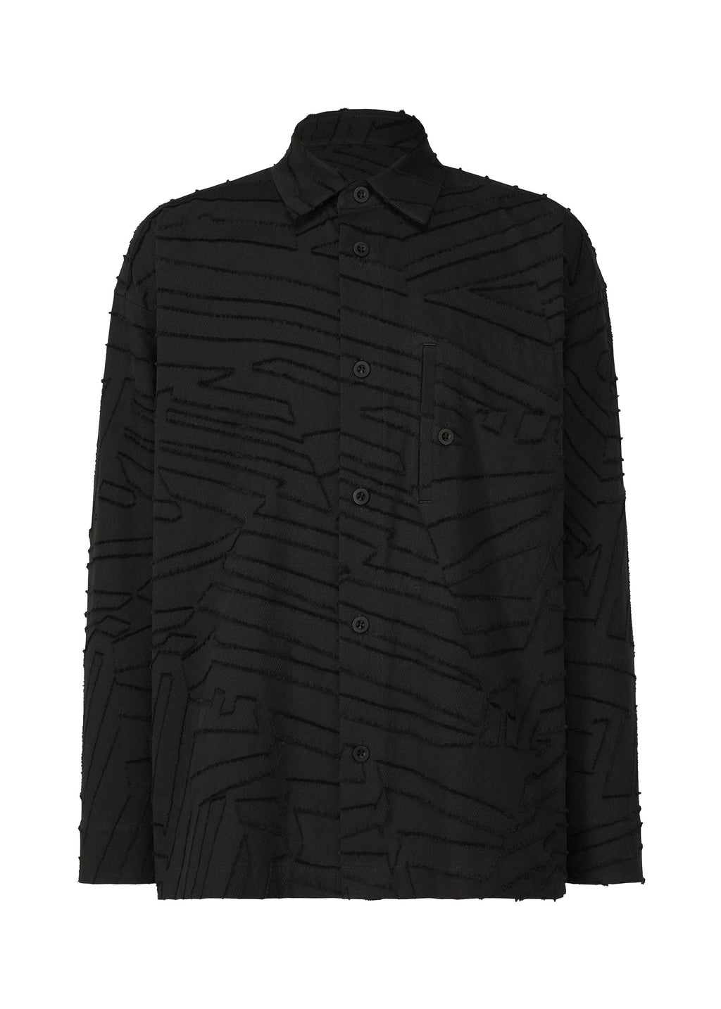 Geometry Jacquard Shirt - BLACK