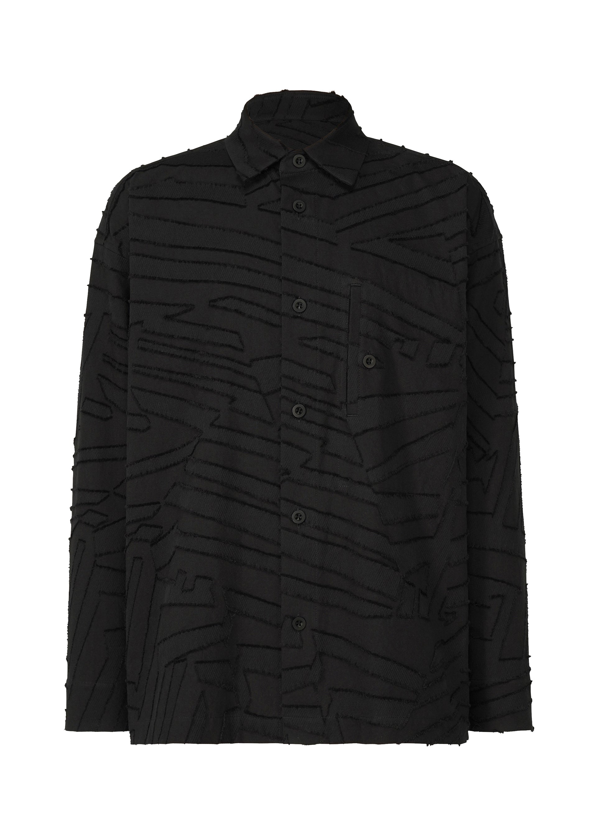 Geometry Jacquard Shirt - BLACK