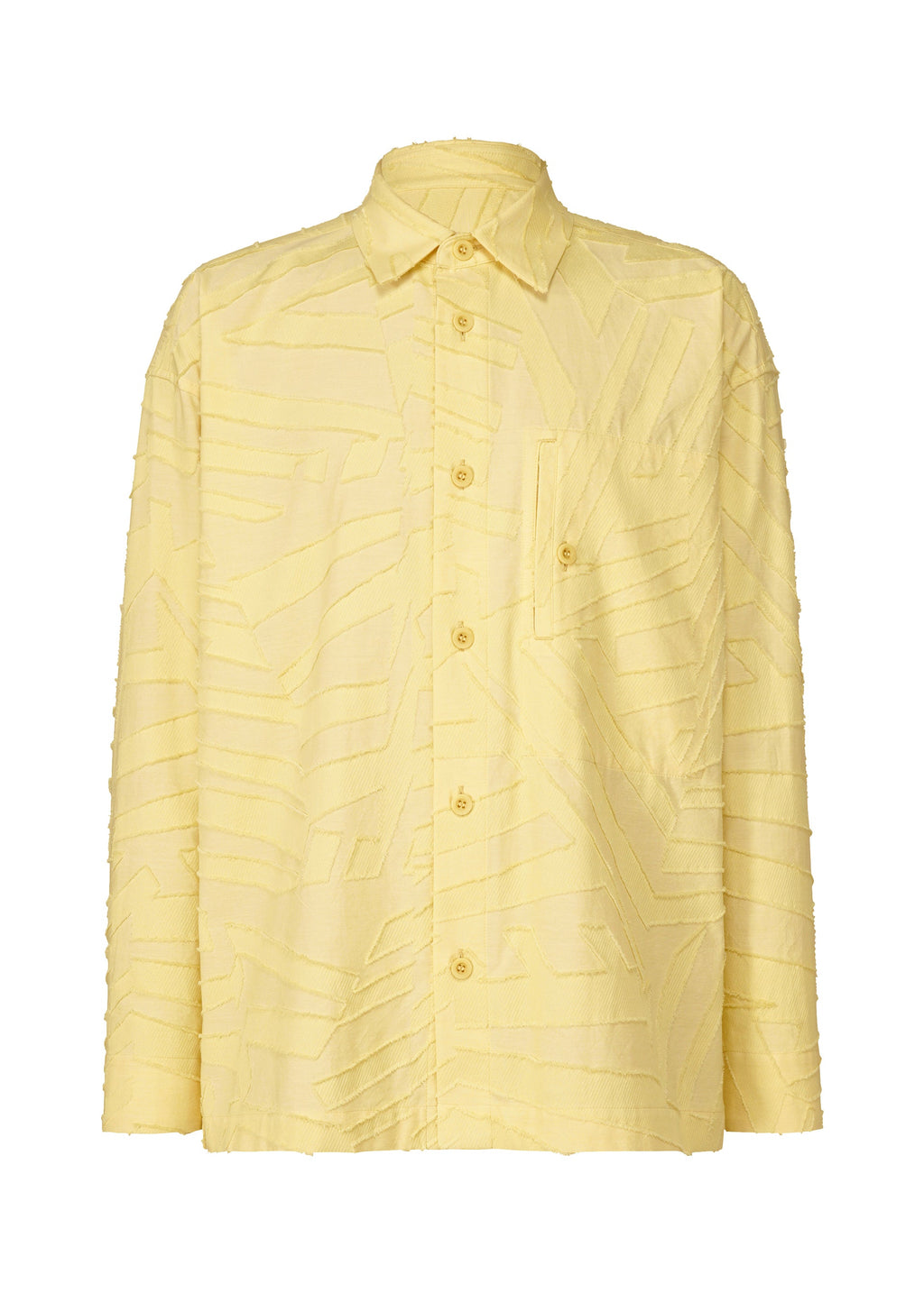Geometry Jacquard Shirt - LIGHT YELLOW