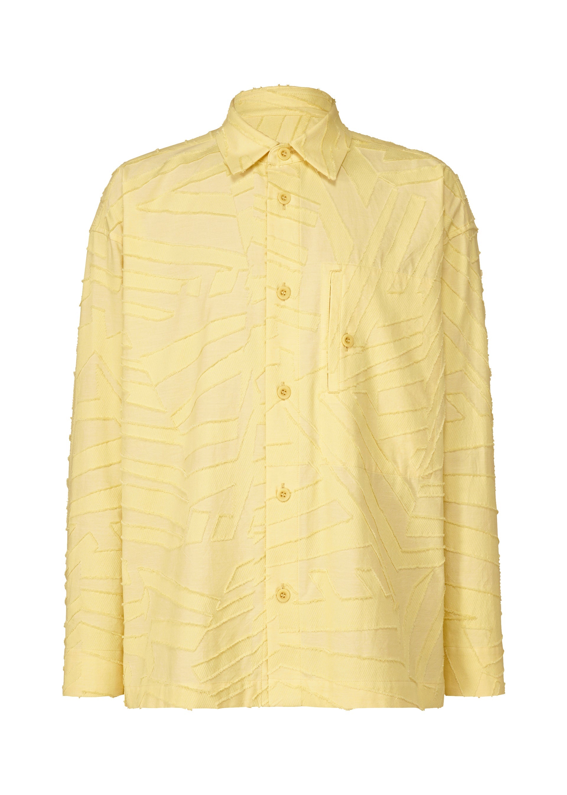 Geometry Jacquard Shirt - LIGHT YELLOW