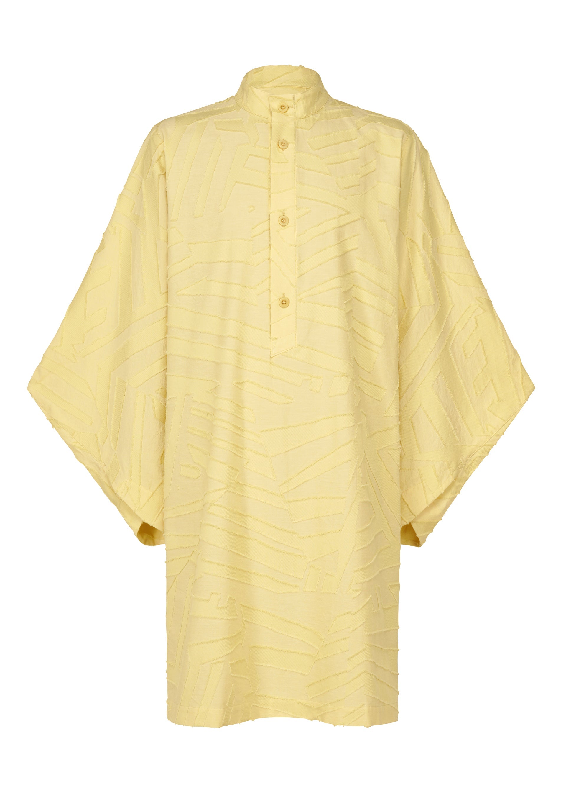 Geometry Jacquard Shirt - LIGHT YELLOW
