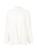 Big Pleats Shirt - WHITE