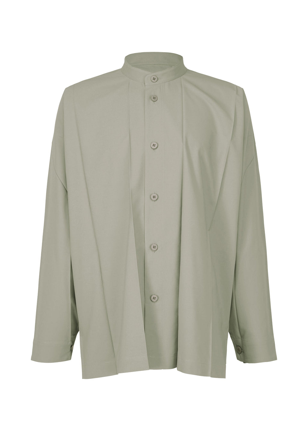 Big Pleats Shirt - GRAY