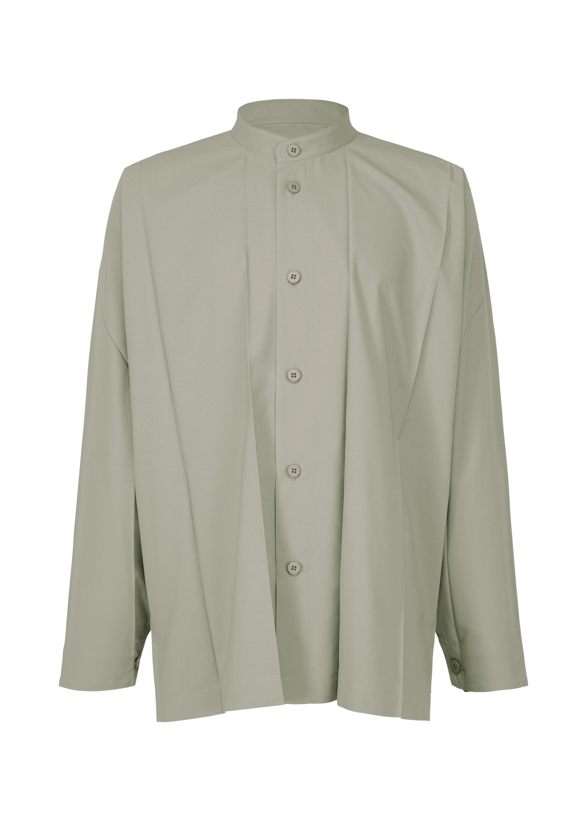 Big Pleats Shirt - GRAY