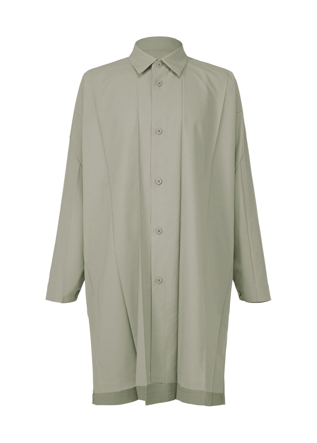 Big Pleats Shirt - GRAY