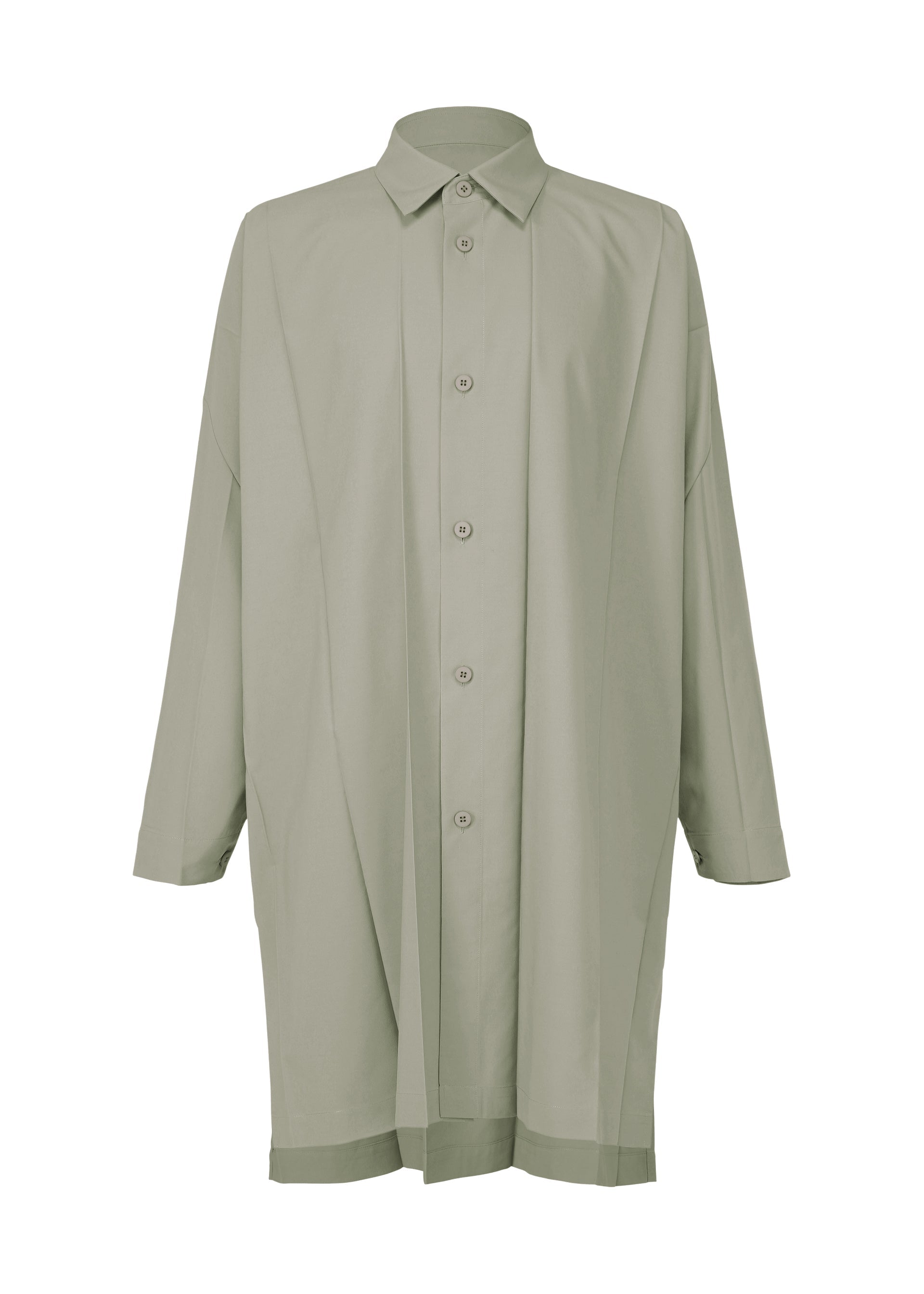 Big Pleats Shirt - GRAY