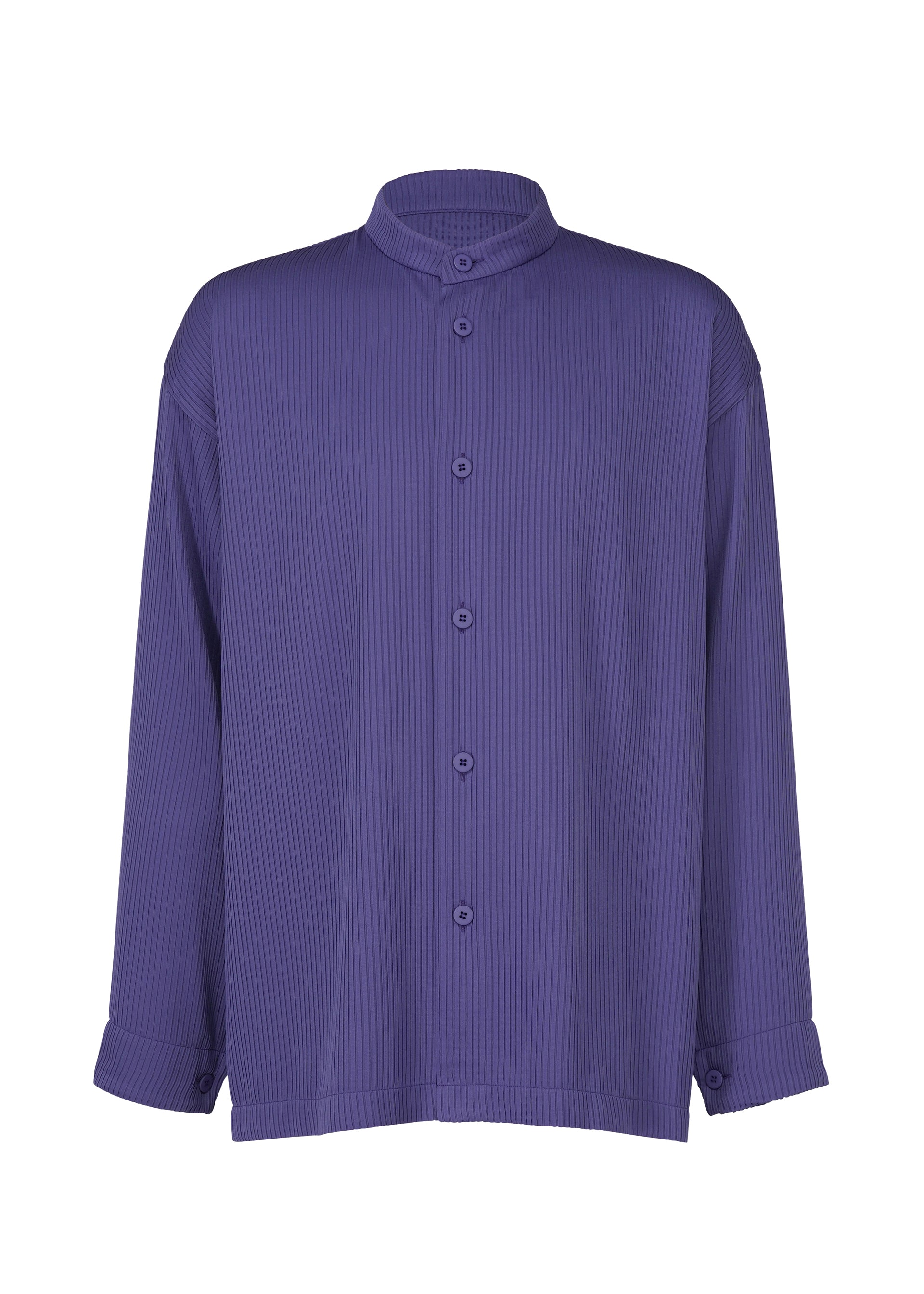 One Side Tuck Shirt - DARK BLUE