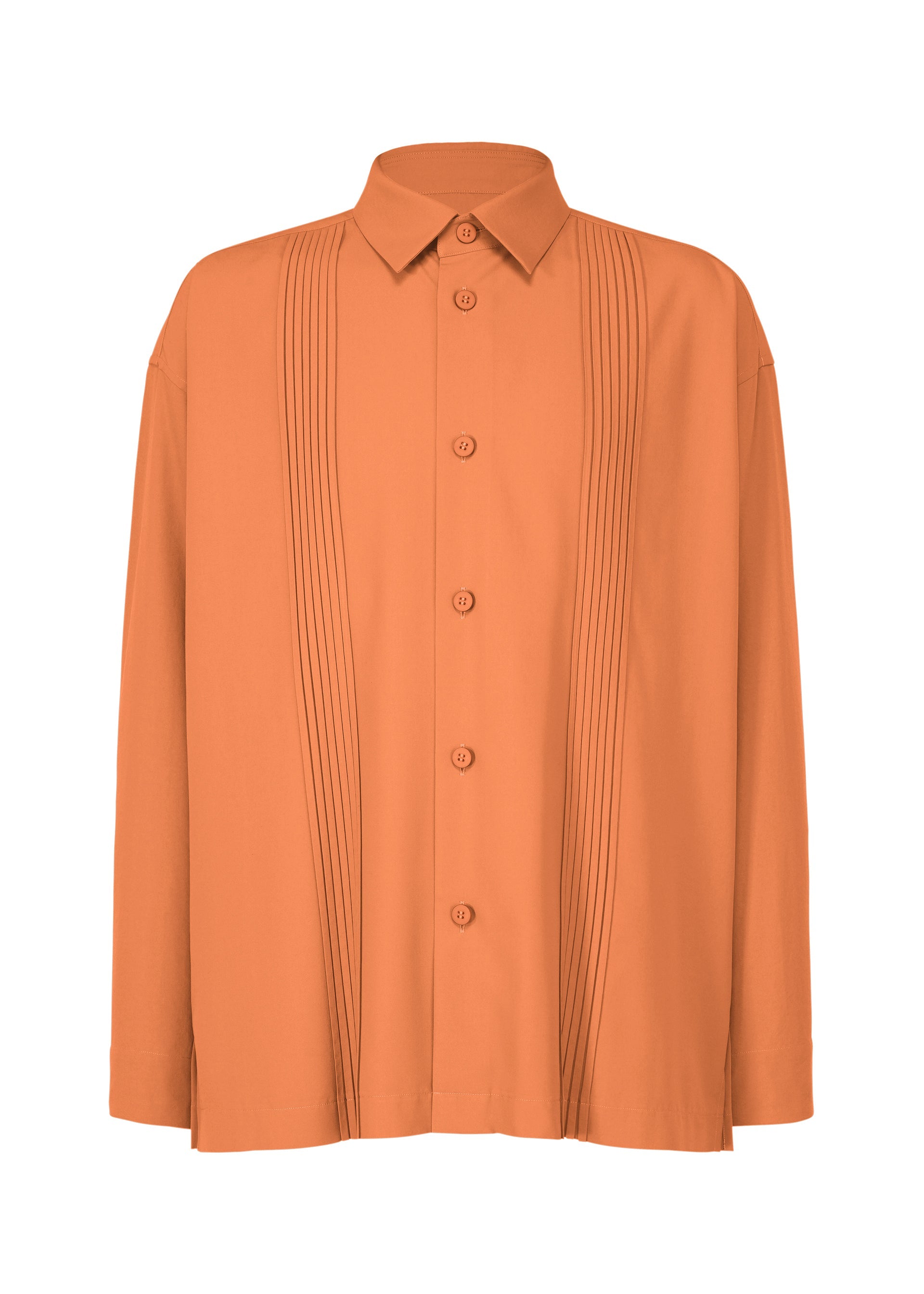 Pleats Shirt - LIGHT ORANGE