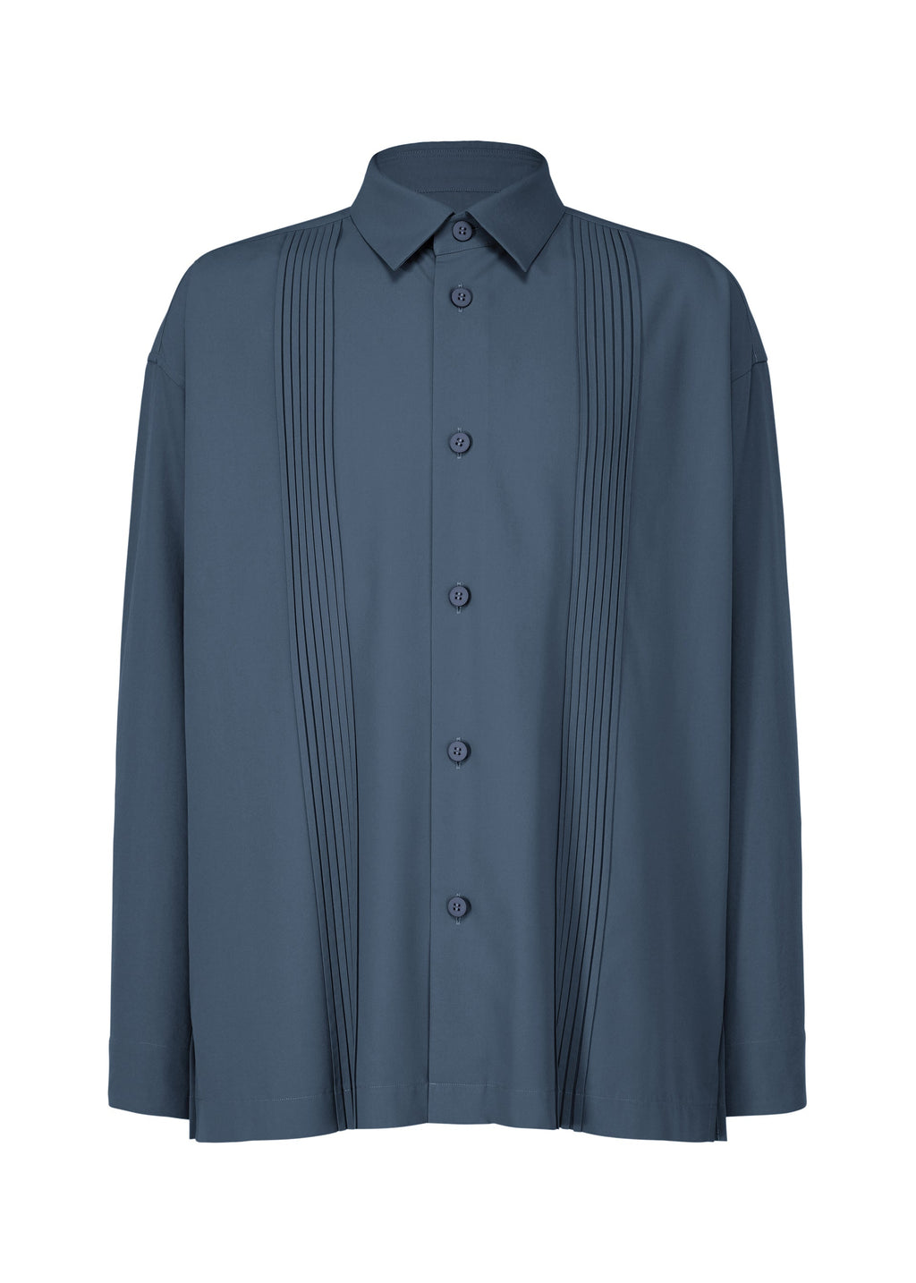 Pleats Shirt - NAVY
