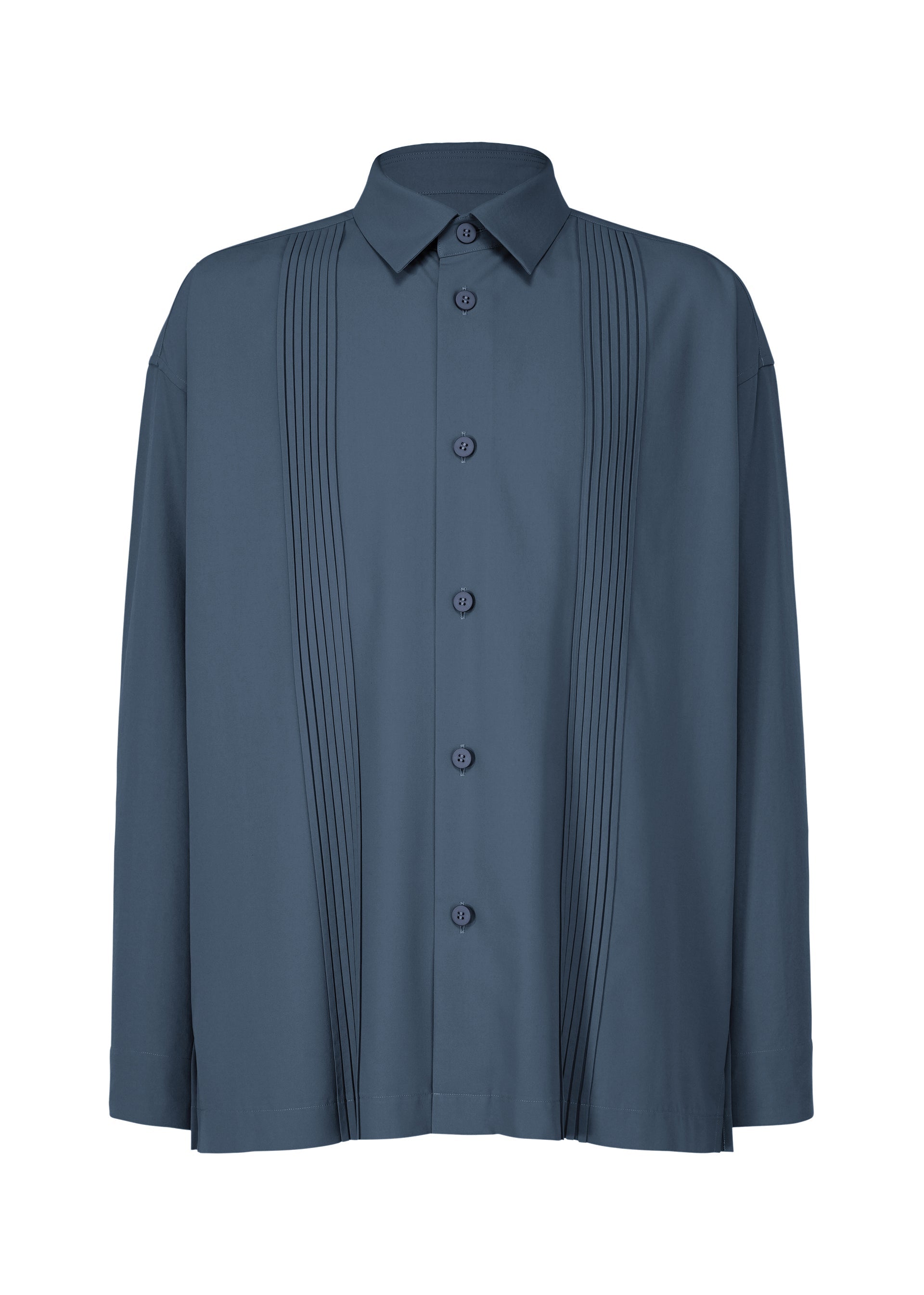 Pleats Shirt - NAVY