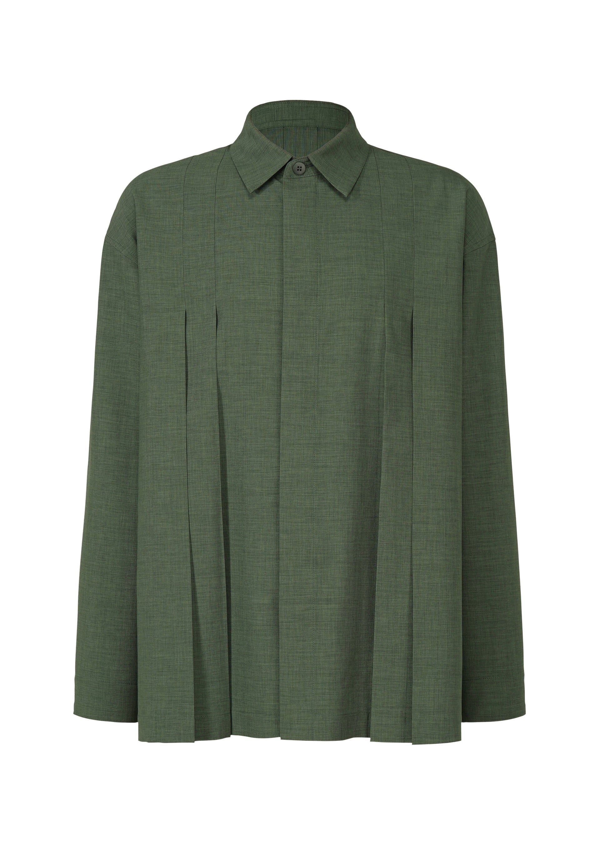 Linen Like Shirt - DARK GREEN