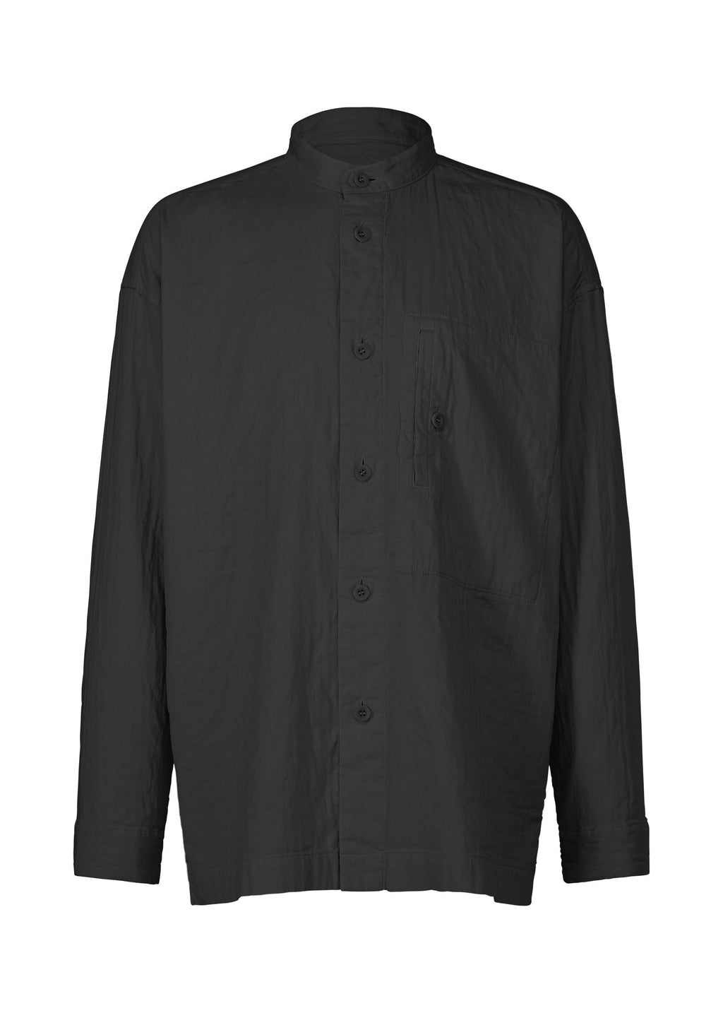 Double Face Cotton Shirt - BLACK