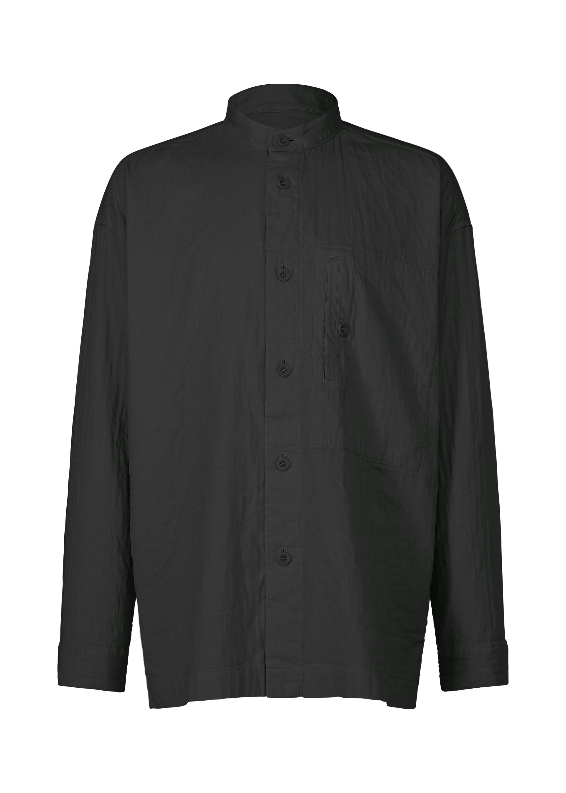 Double Face Cotton Shirt - BLACK