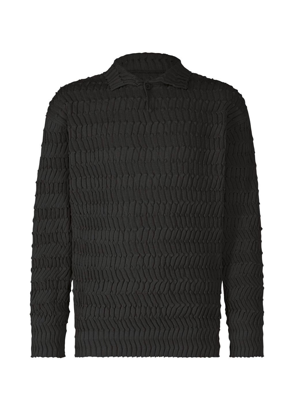 Zig Zag Rib Knit - BLACK
