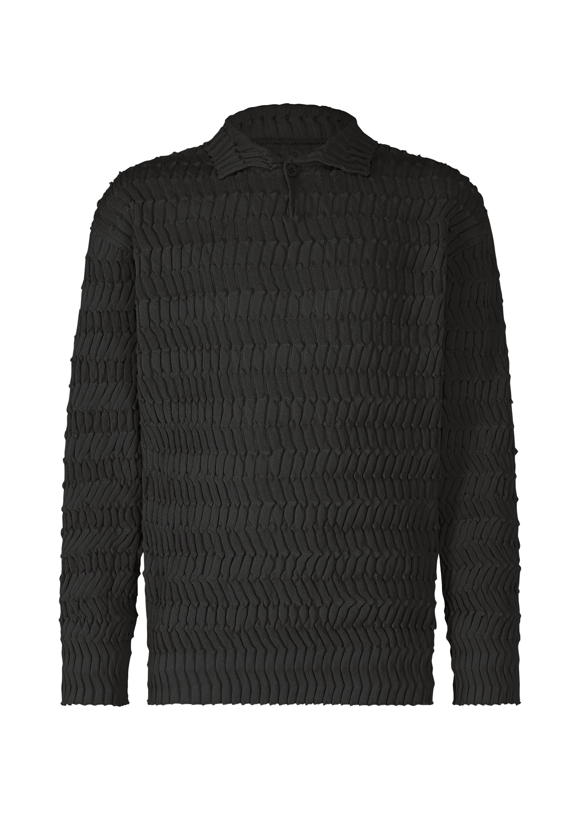 Zig Zag Rib Knit - BLACK