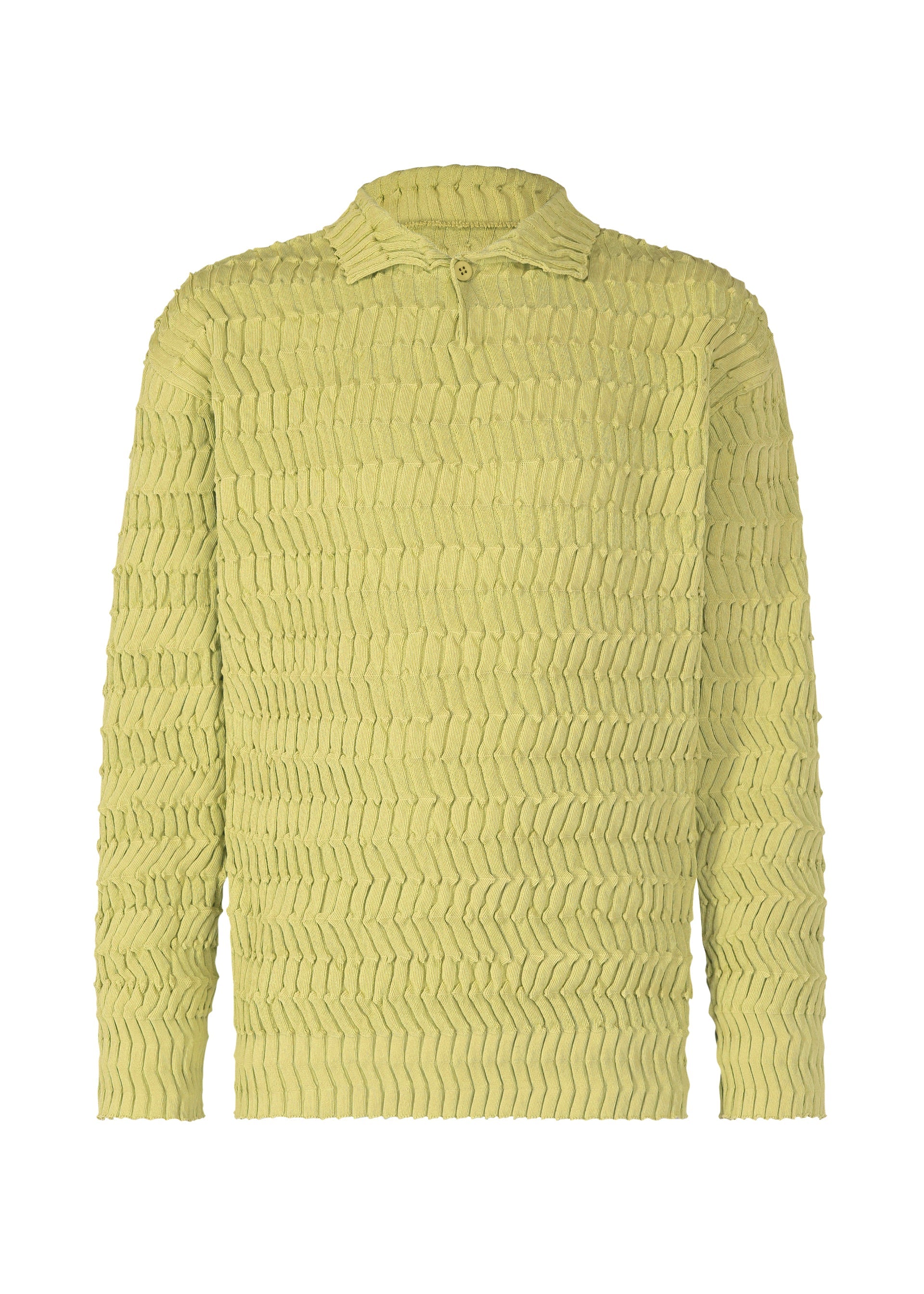 Zig Zag Rib Knit - LIGHT GREEN
