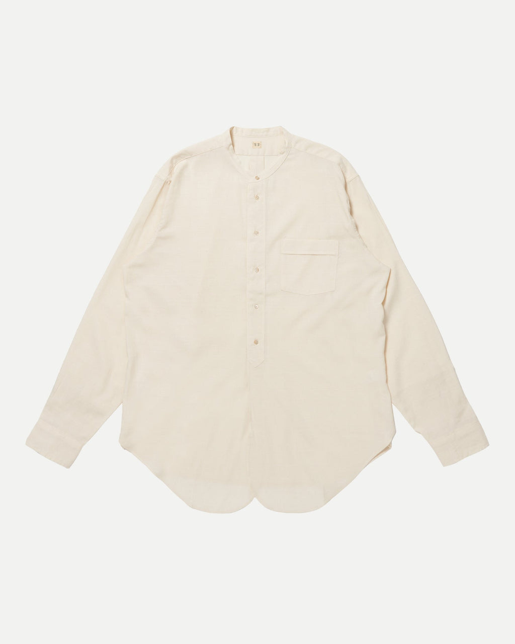 LOT.104 BAND COLLAR SHIRT - IVORY