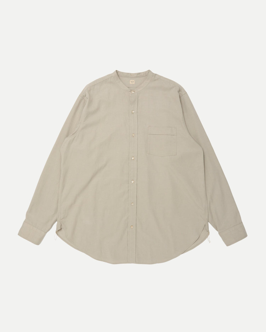 LOT.104 BAND COLLAR SHIRT - BEIGE
