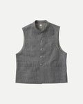 LOT.107 STAND COLLAR VEST - Melange Gray