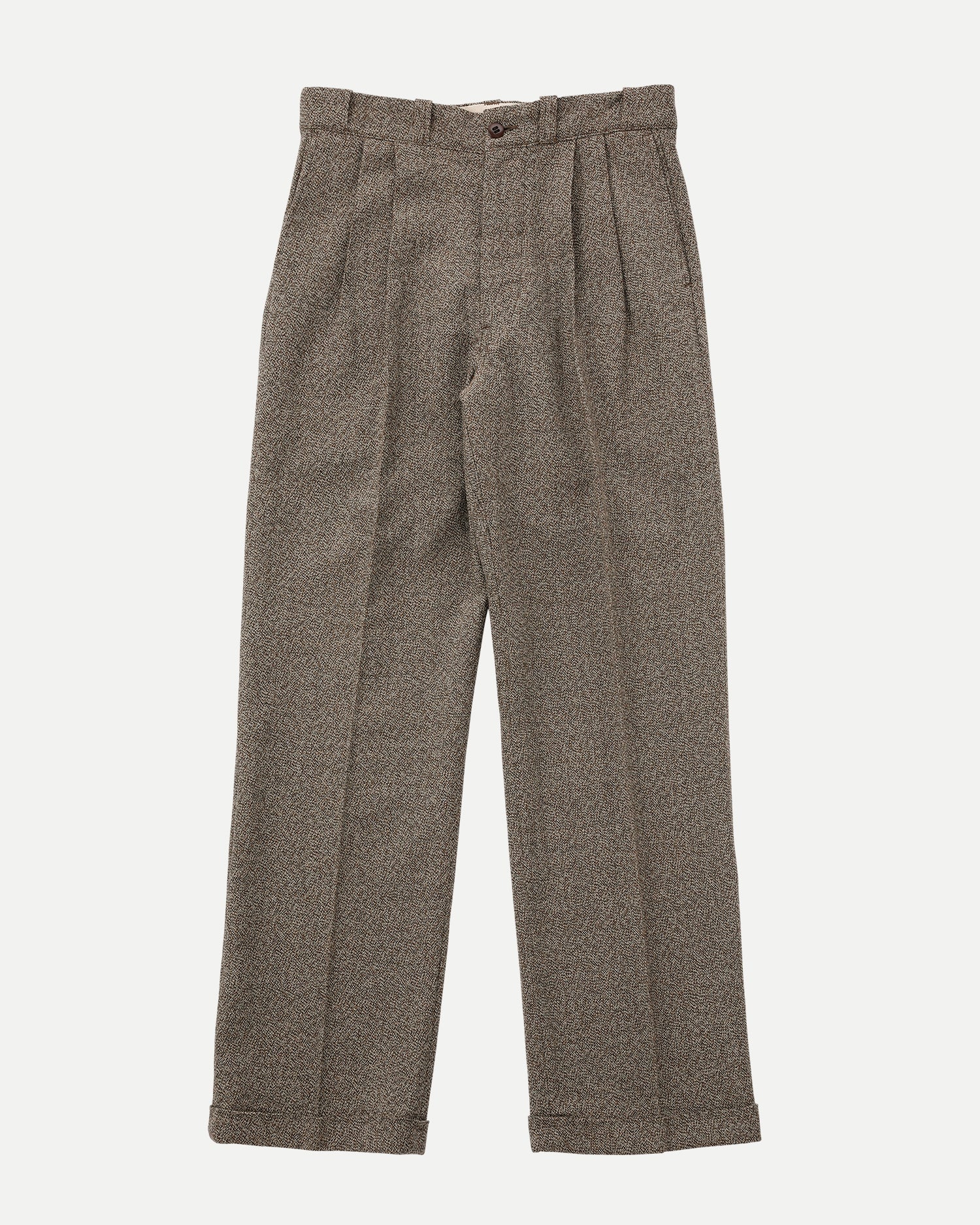LOT.201 WORK TROUSERS - MELANGE BROWN