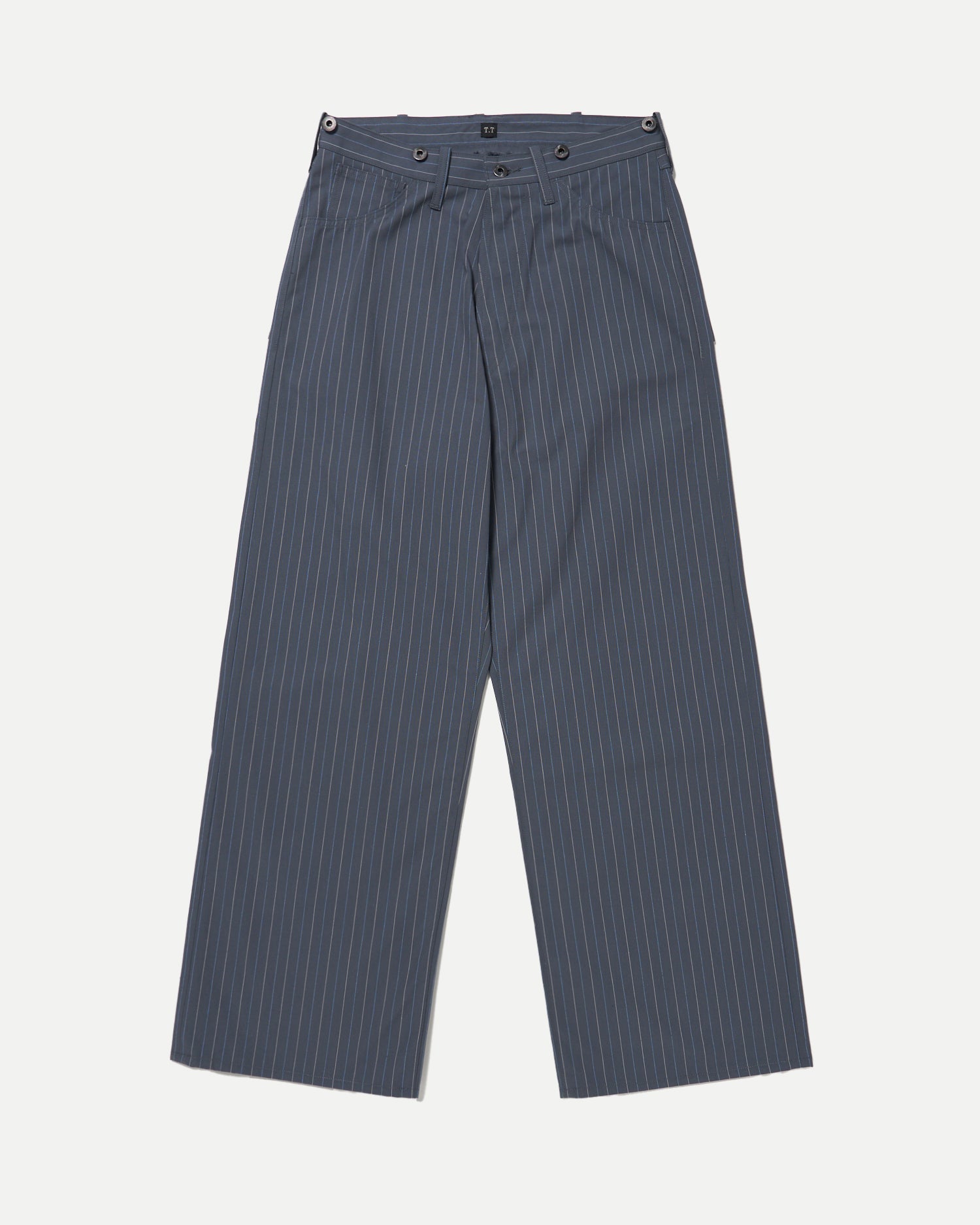 LOT.209 BUCKLE-BACKED TROUSERS - GRAY