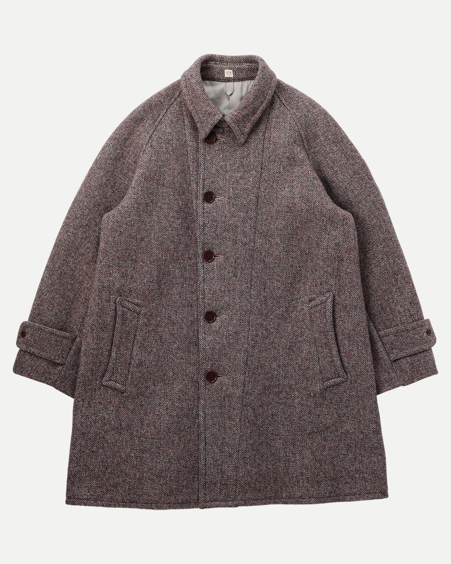 LOT.408 CHIN STRAP COAT - MIX BROWN
