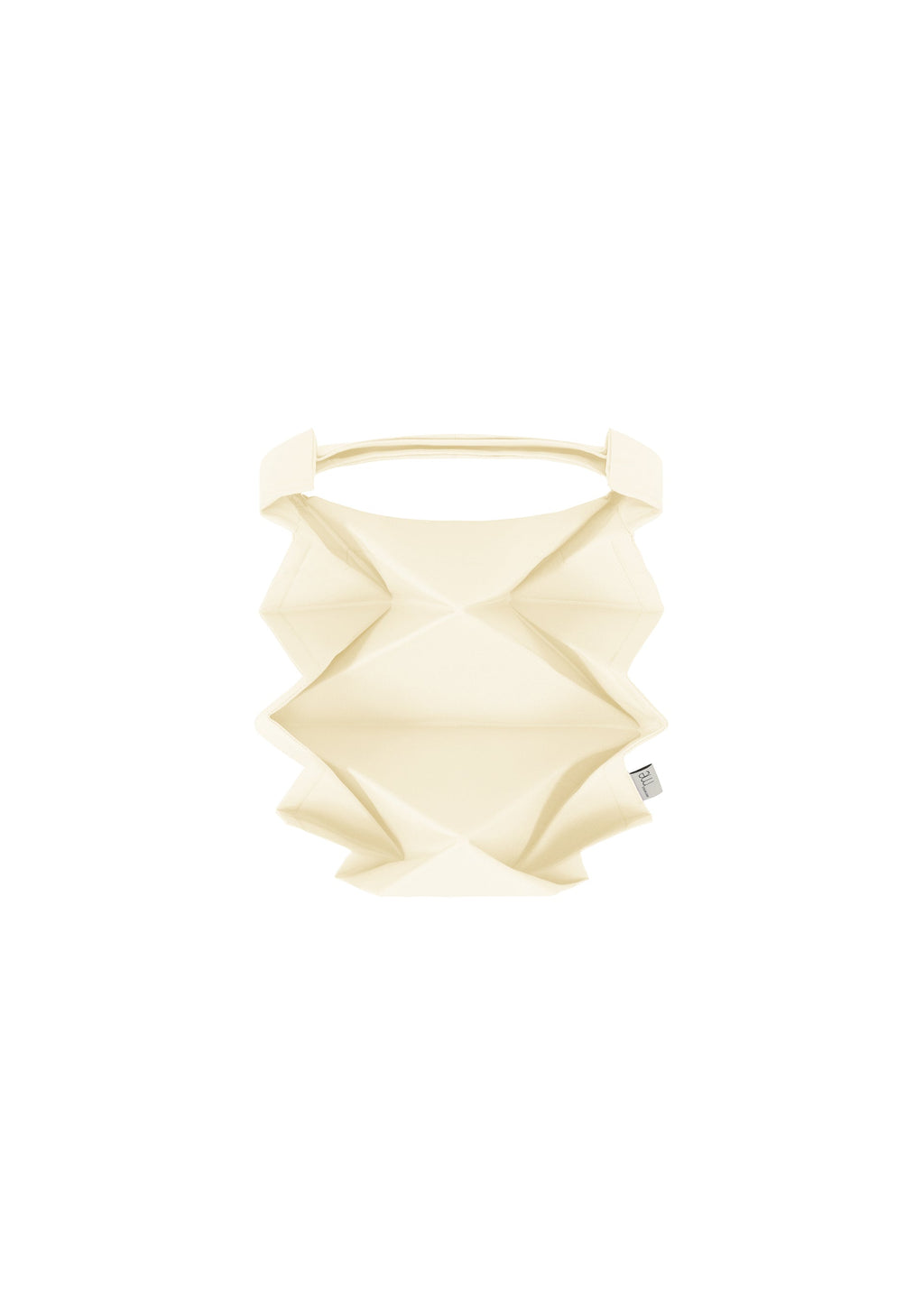Geometric Pleats Bag - WHITE