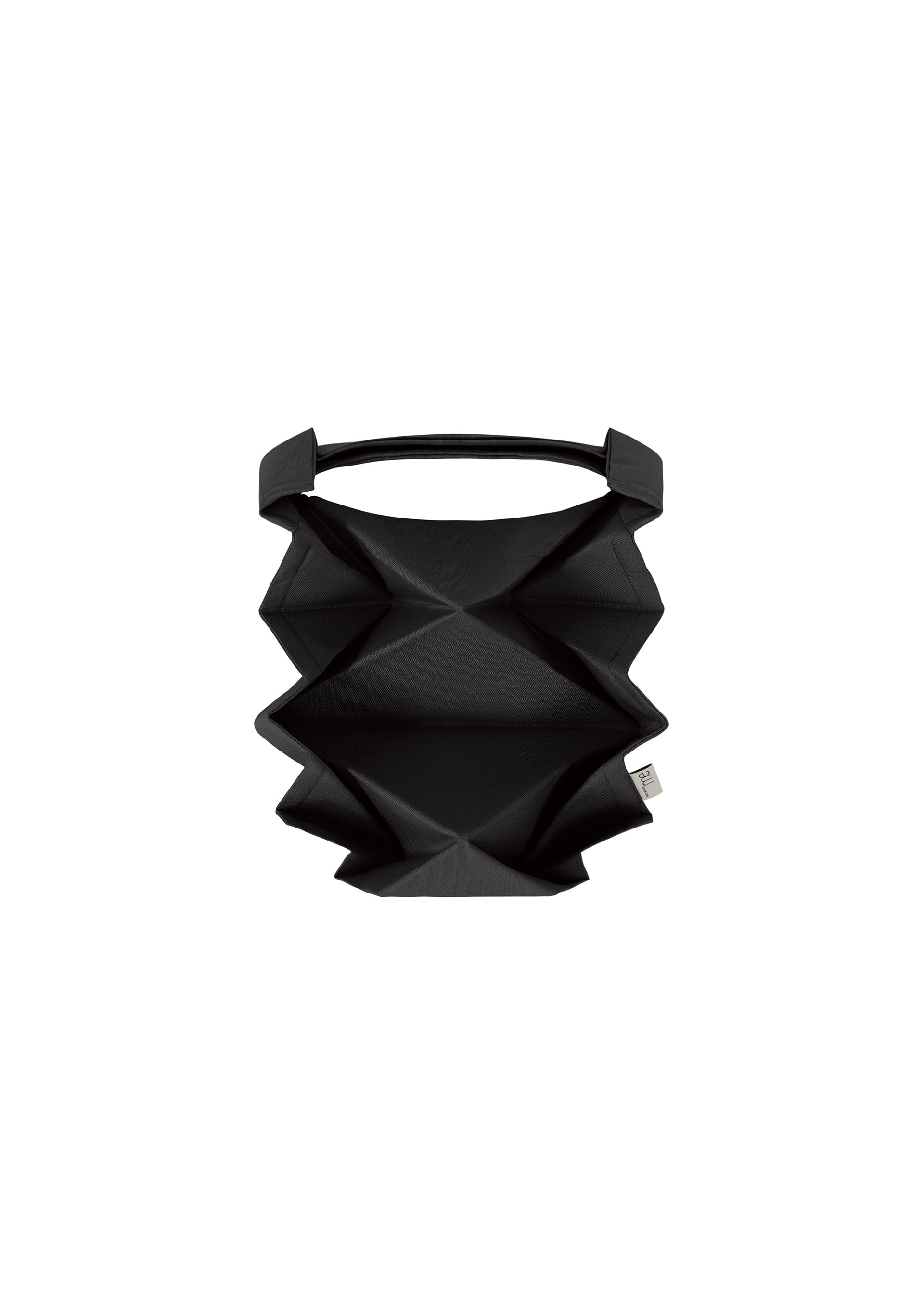 Geometric Pleats Bag - BLACK