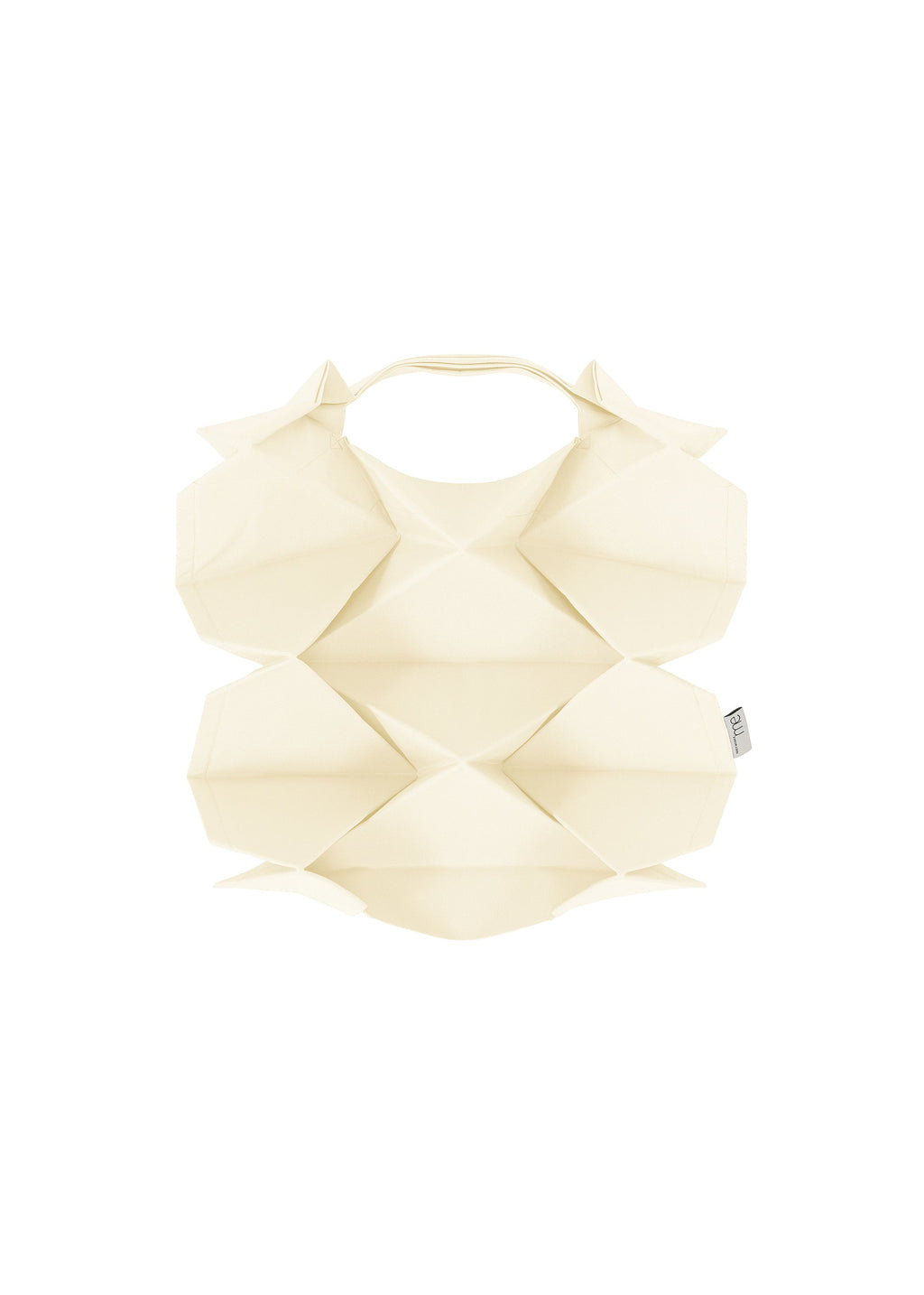 Geometric Pleats Bag - WHITE