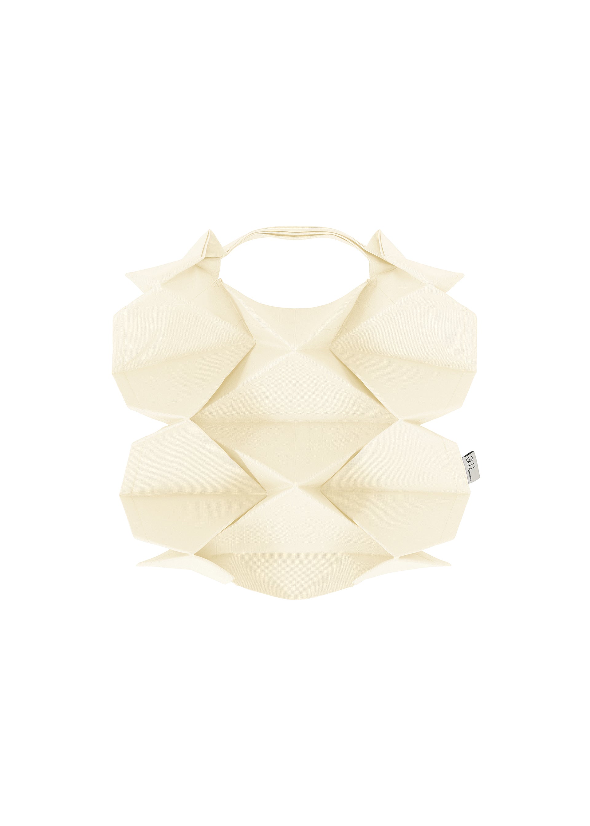 Geometric Pleats Bag - WHITE