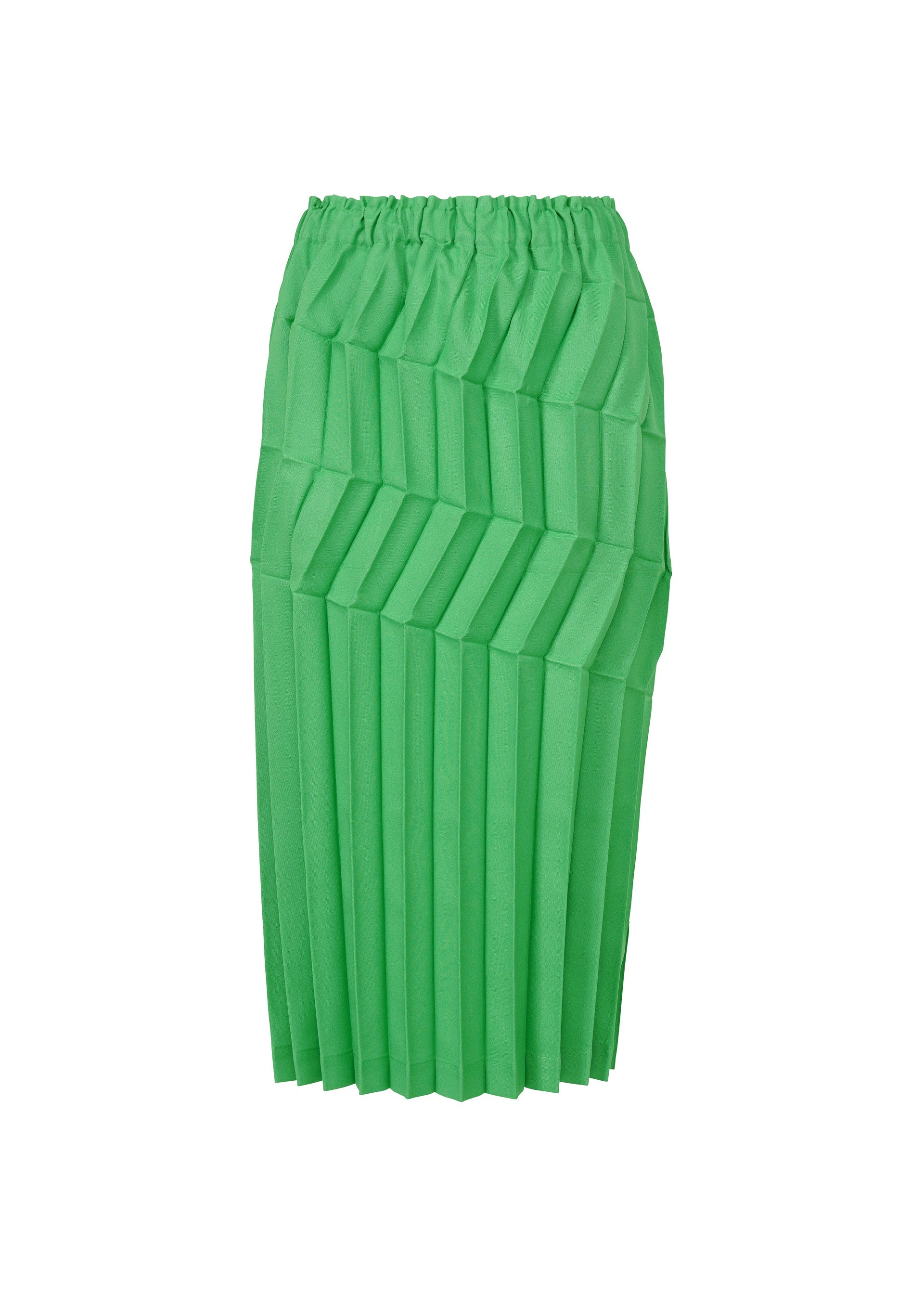 Zig Zag Pleats - COBALT GREEN