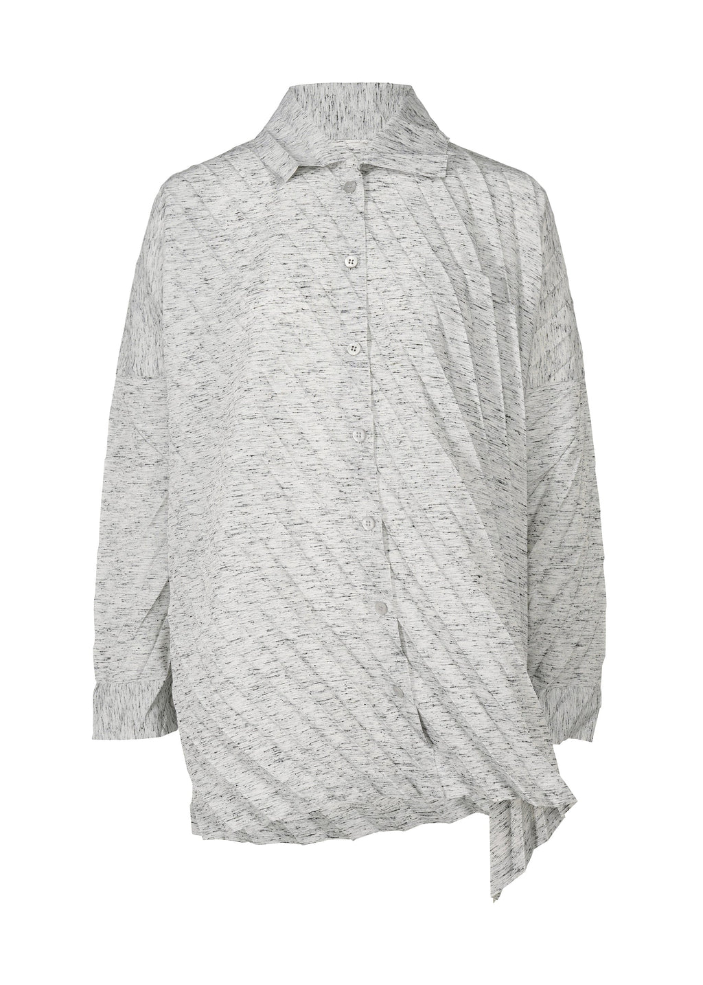 REmeTEX NEP PLEATS SHIRT - WHITE-HUED