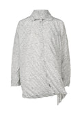 REmeTEX NEP PLEATS SHIRT - WHITE-HUED