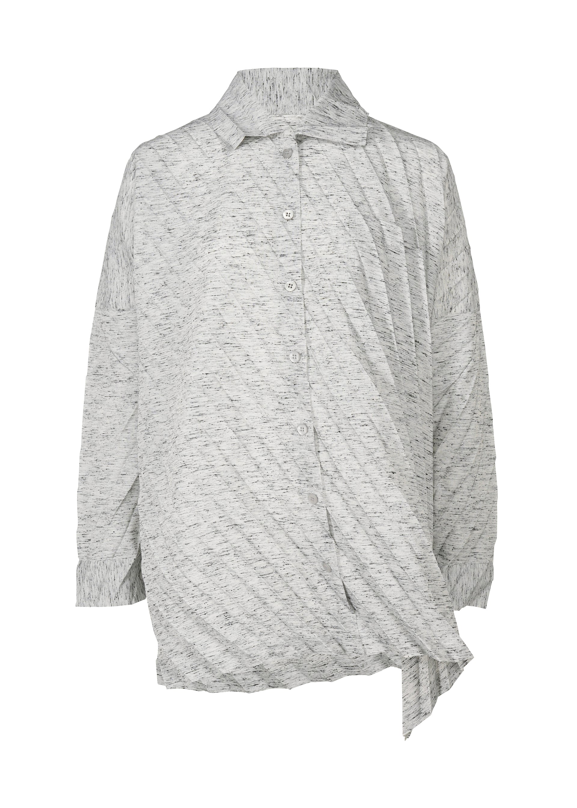 REmeTEX NEP PLEATS SHIRT - WHITE-HUED