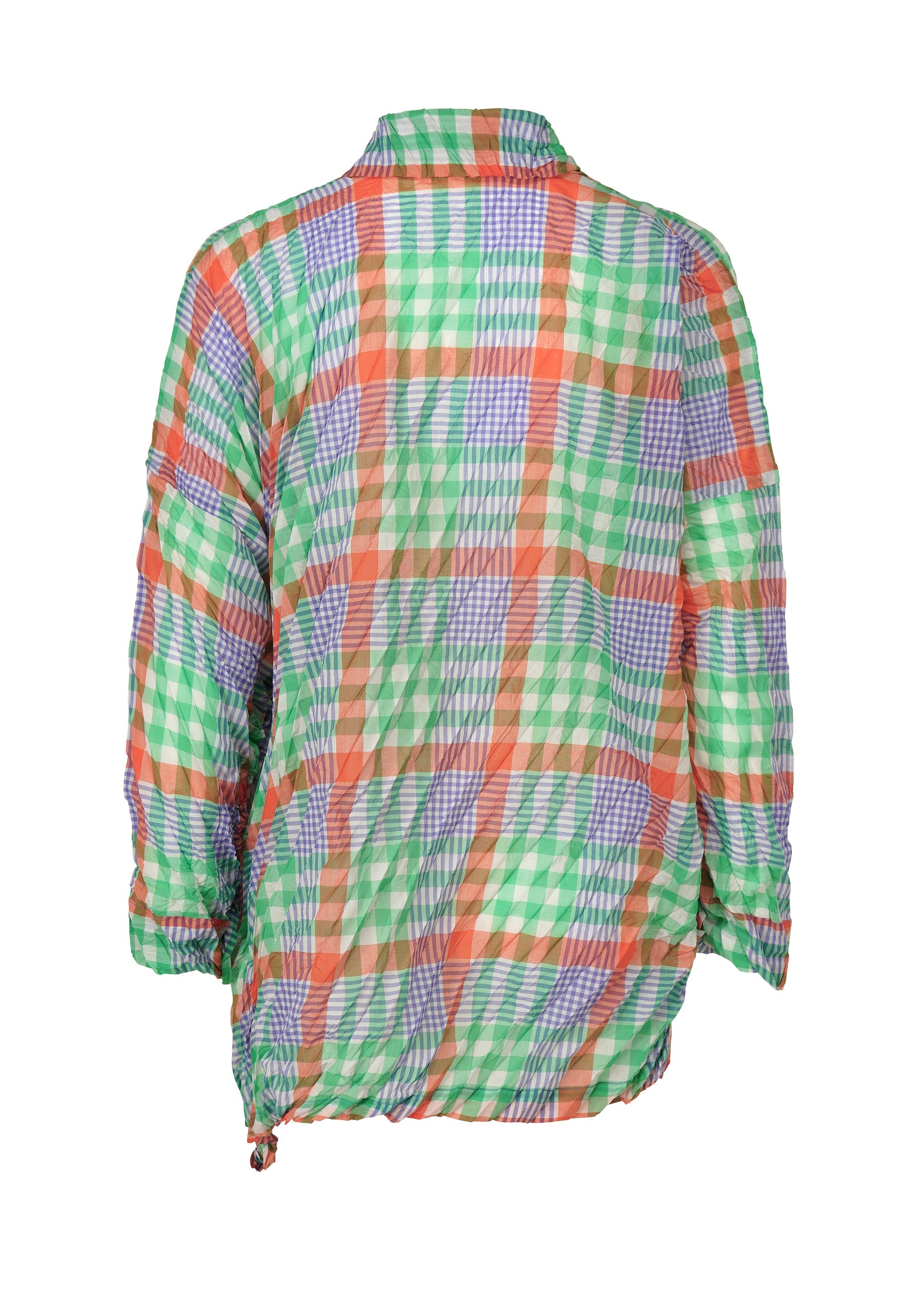 Check Whipped Pleats Shirt