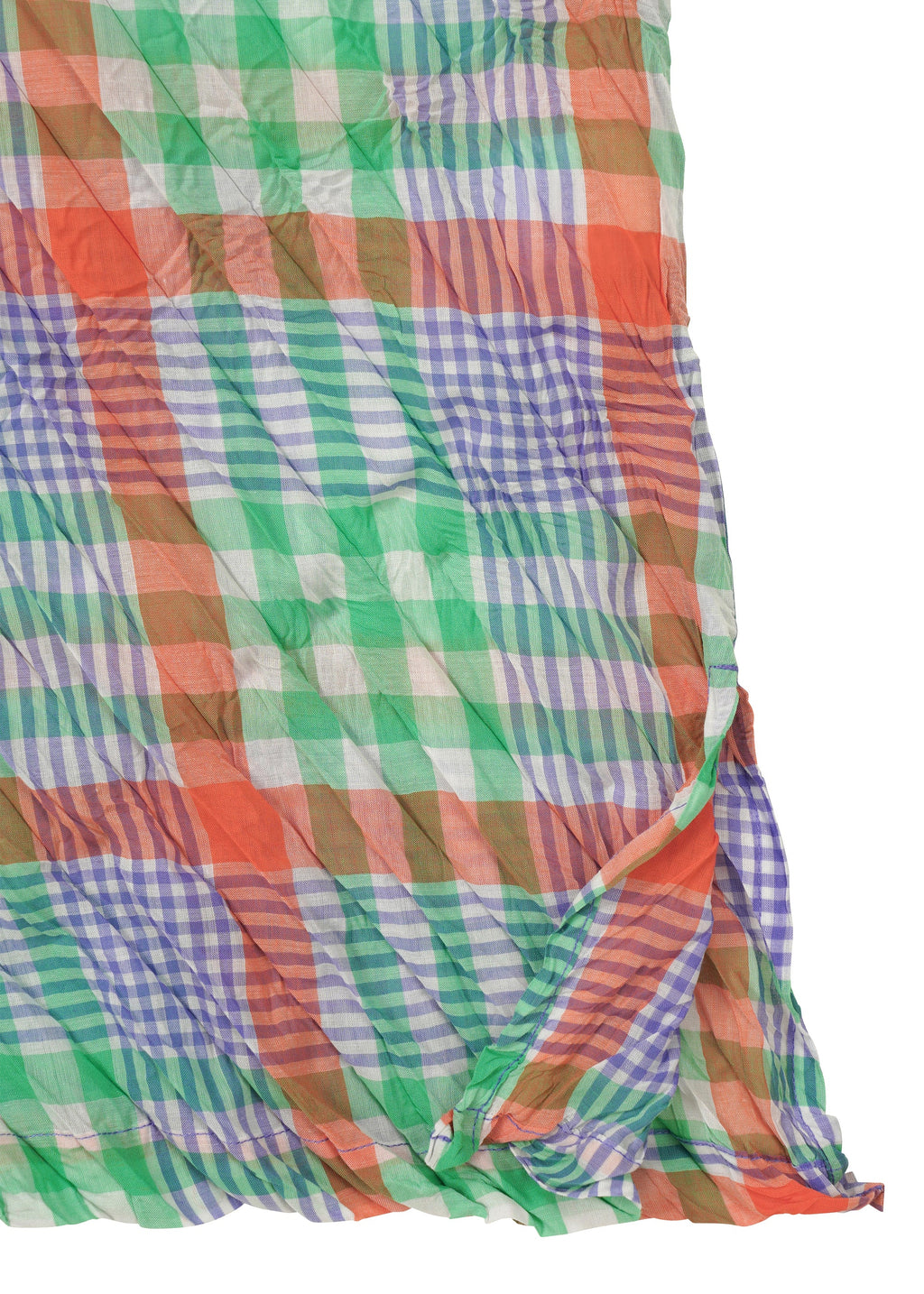 Check Whipped Pleats Shirt