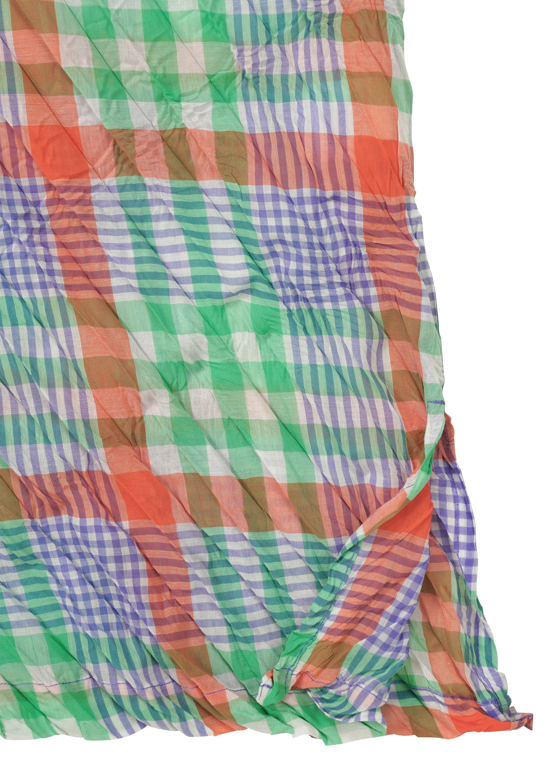 Check Whipped Pleats Shirt