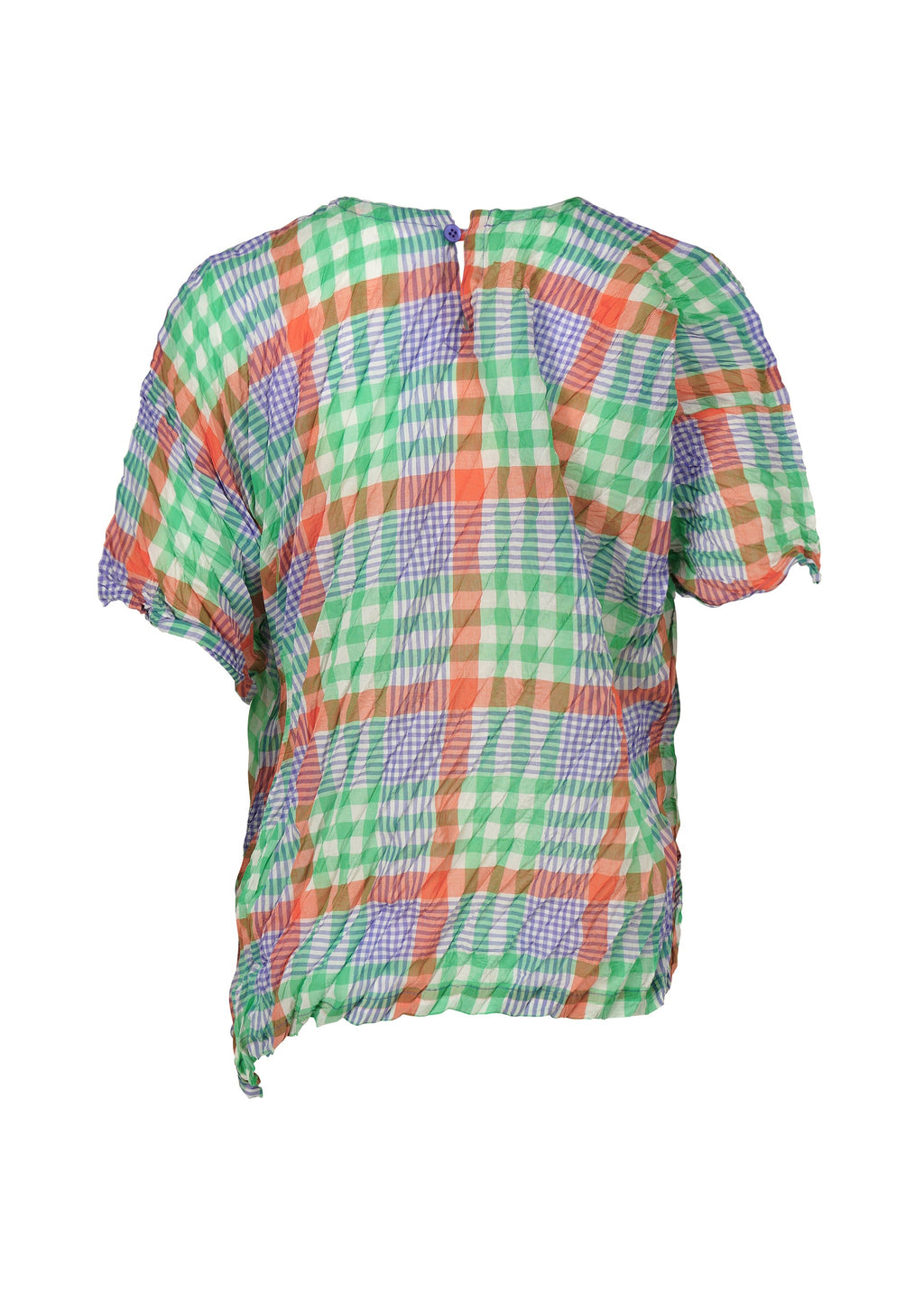 Check Whipped Pleats Shirt
