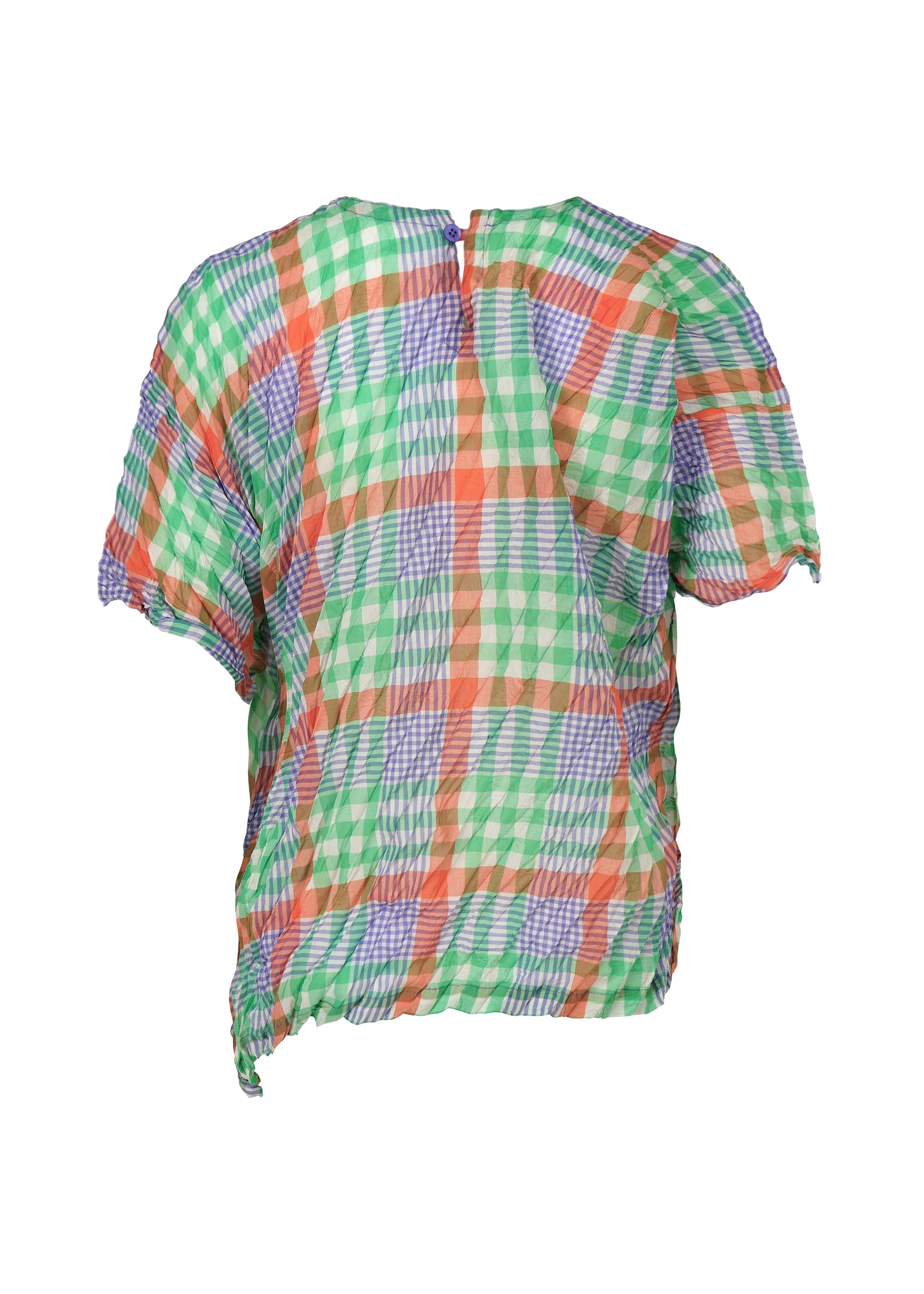 Check Whipped Pleats Shirt