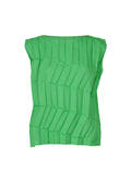Zig Zag Pleats - COBALT GREEN