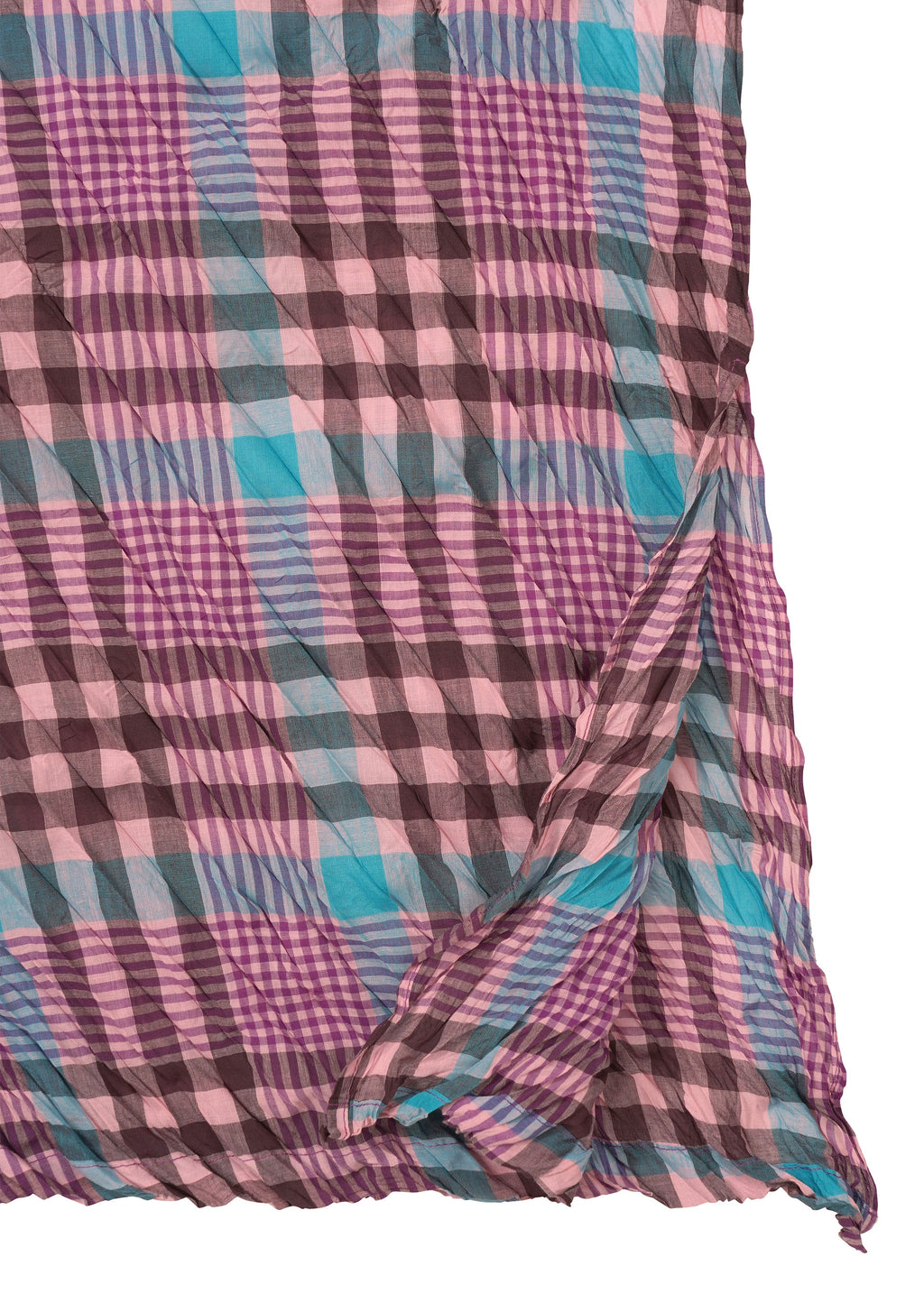Check Whipped Pleats Shirt