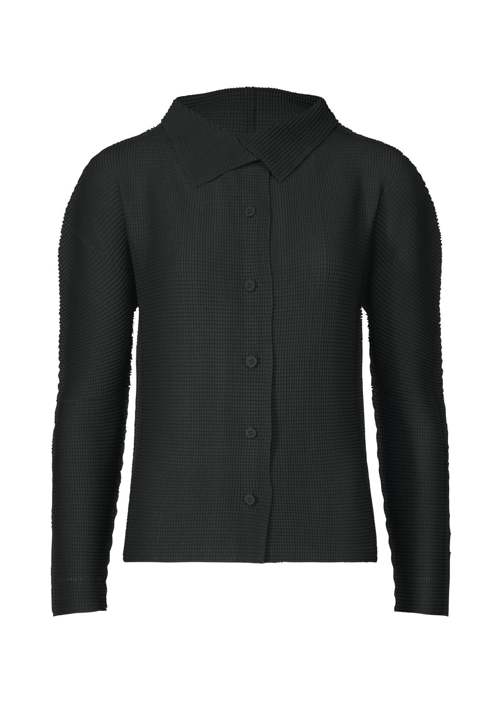 Knit Stretch Pleats 1 - BLACK