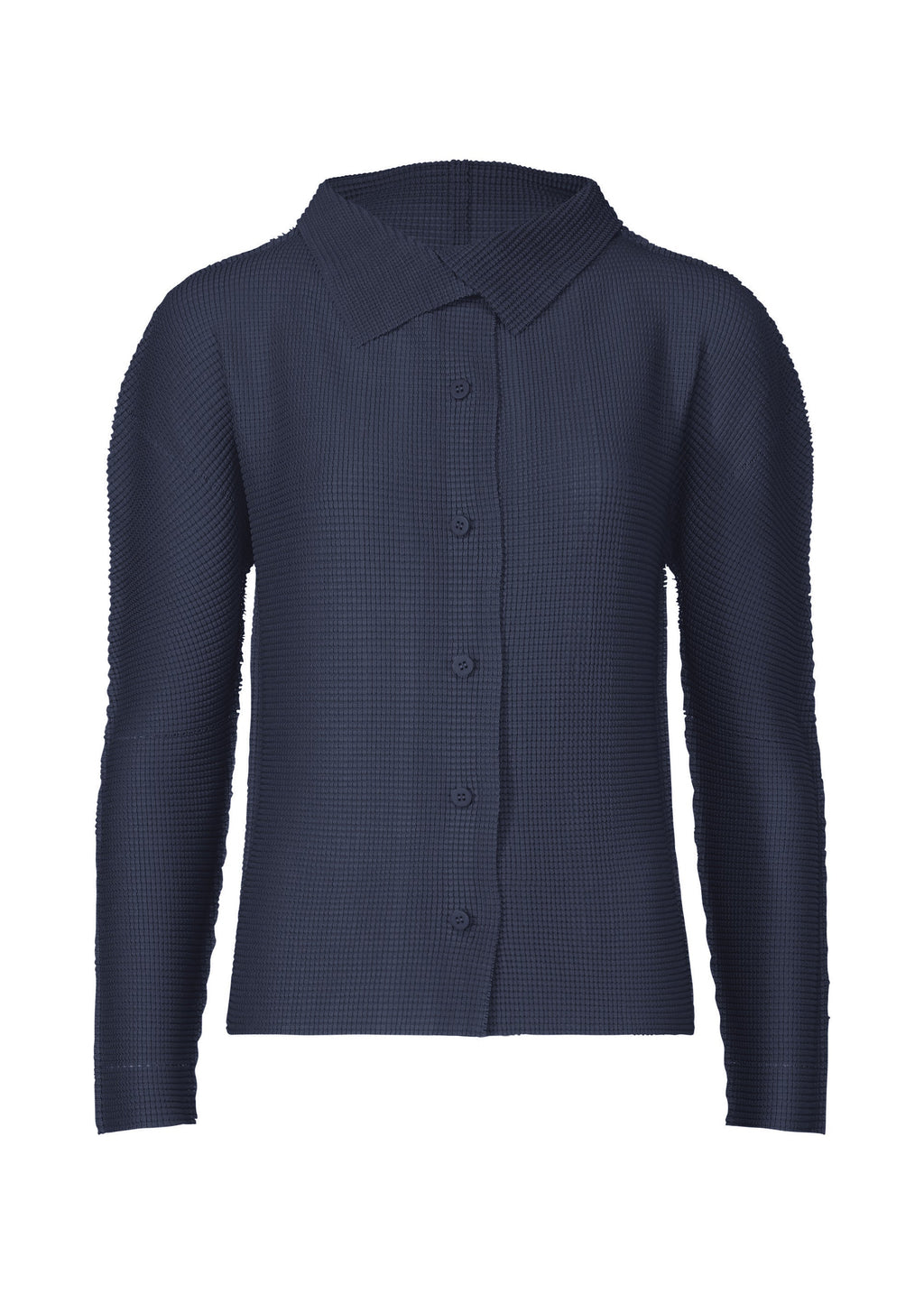 Knit Stretch Pleats 1 - NAVY
