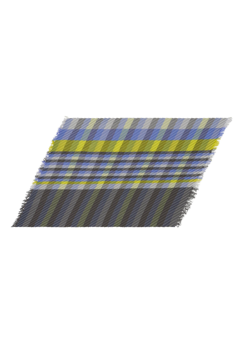 Check Pleats Stole - GRAY-HUED