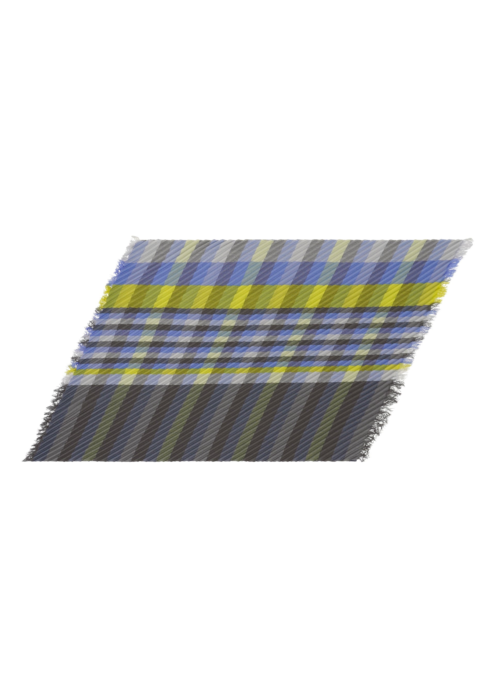 Check Pleats Stole - GRAY-HUED