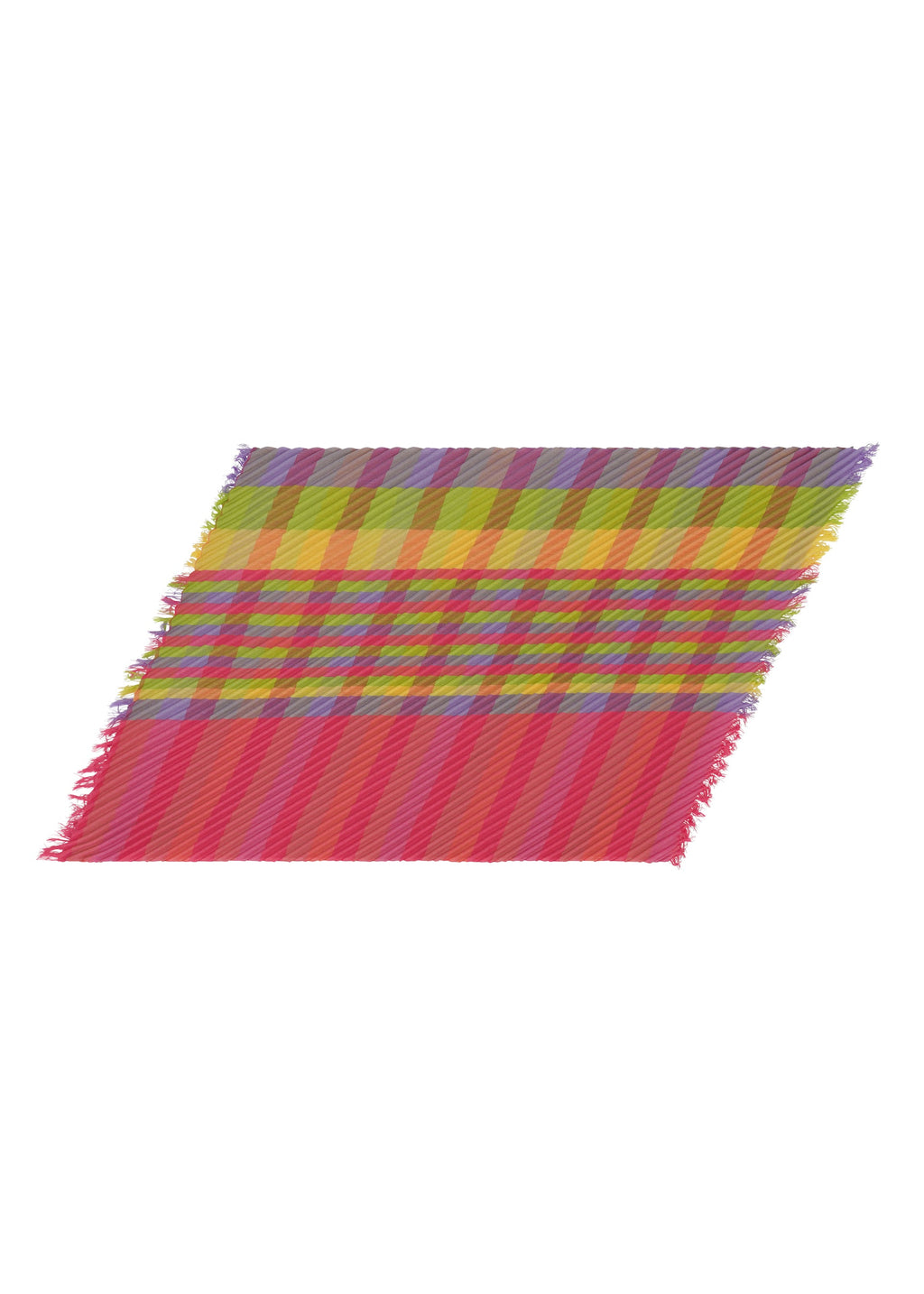 Check Pleats Stole - PINK-HUED