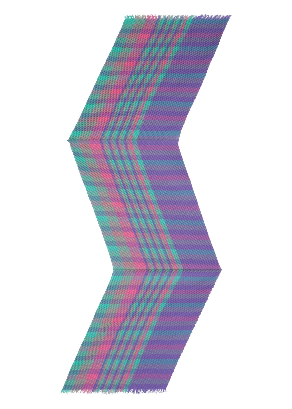 Check Pleats Stole