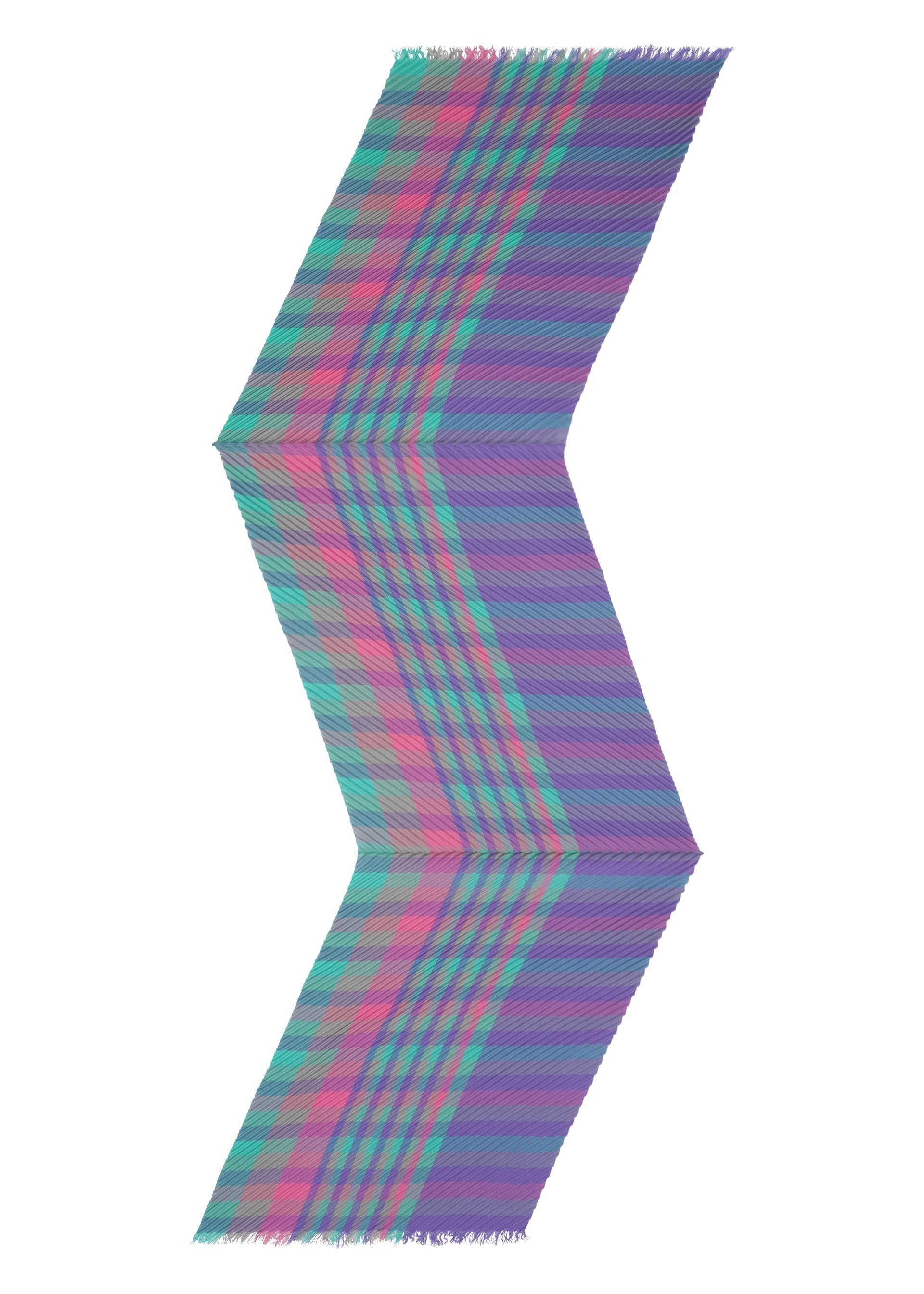 Check Pleats Stole